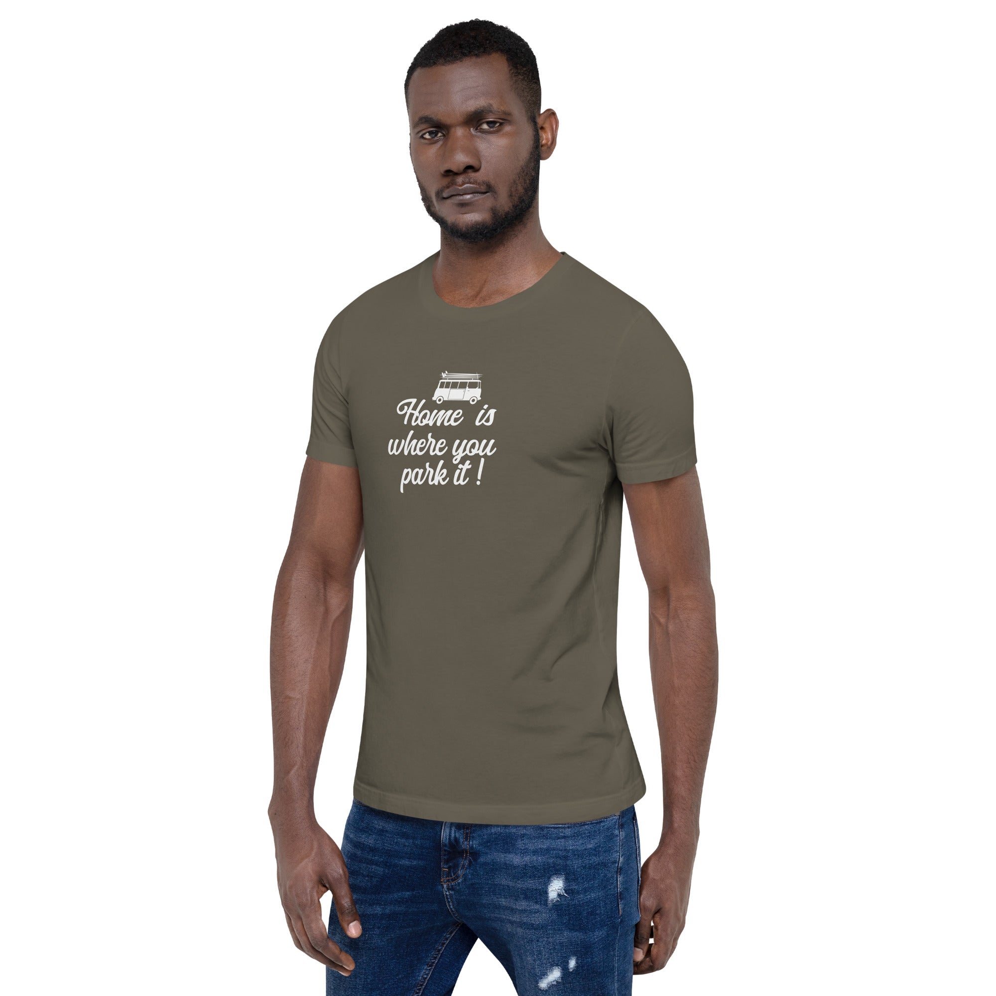 Unisex cotton t-shirt White Surf Combi on greens