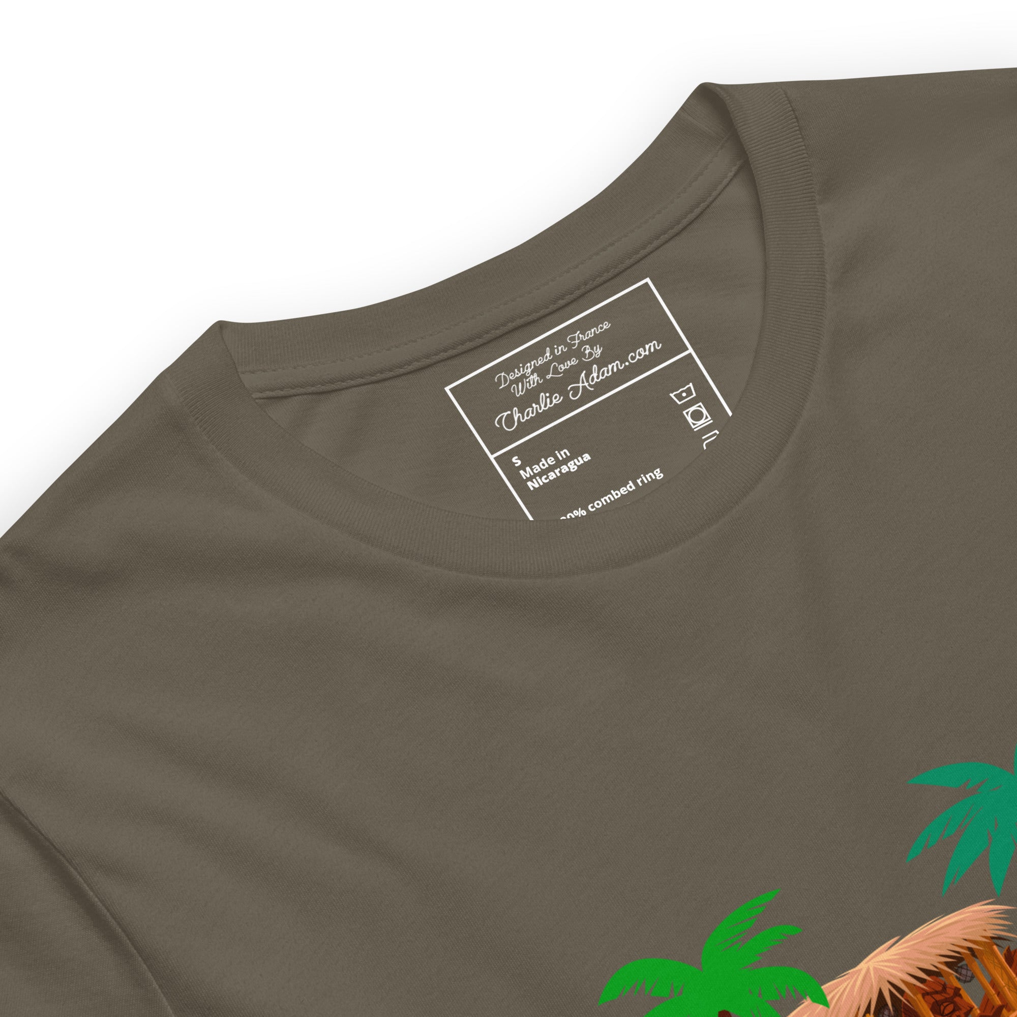 Unisex t-shirt Tiki Kombi on dark colors