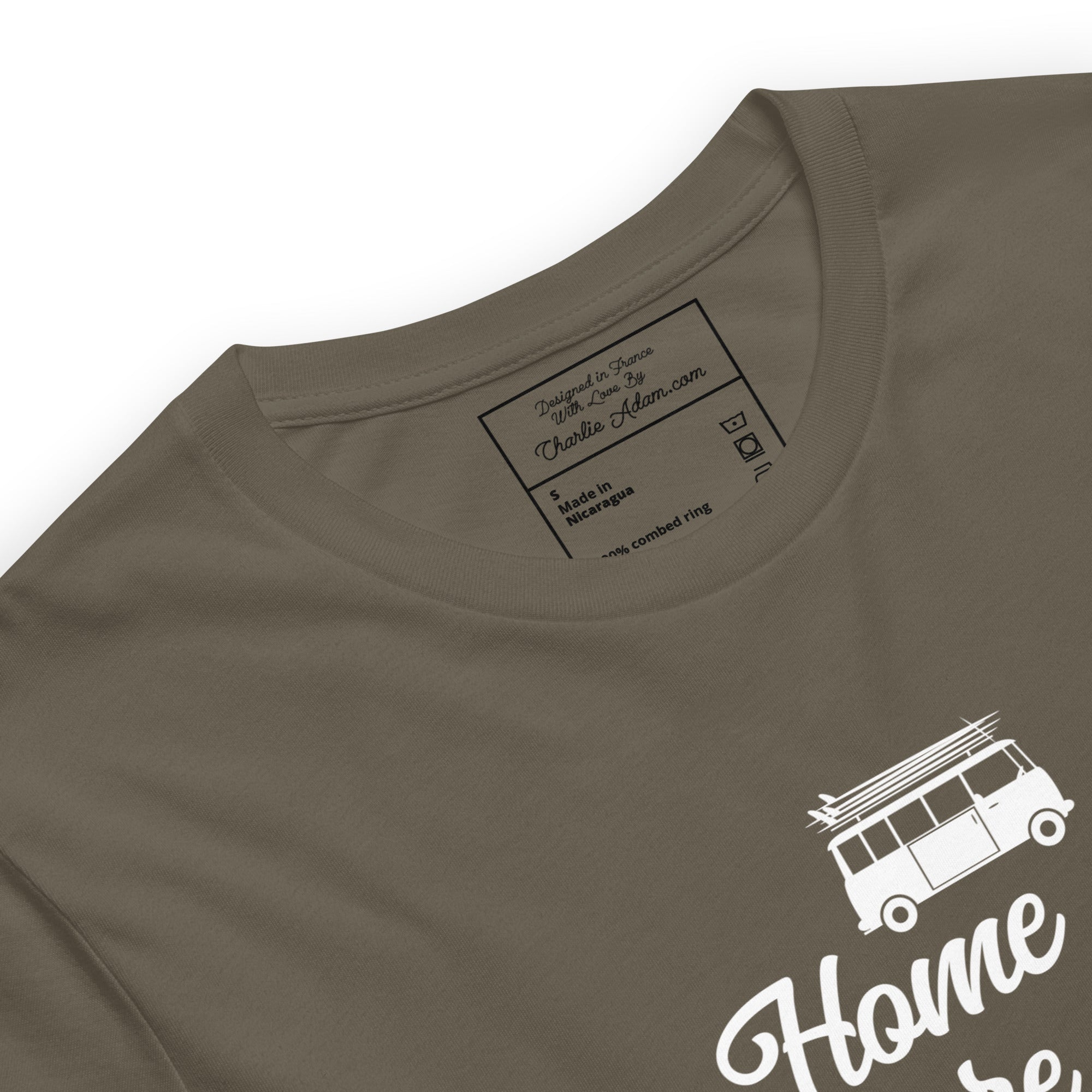 Unisex cotton t-shirt White Surf Combi on greens