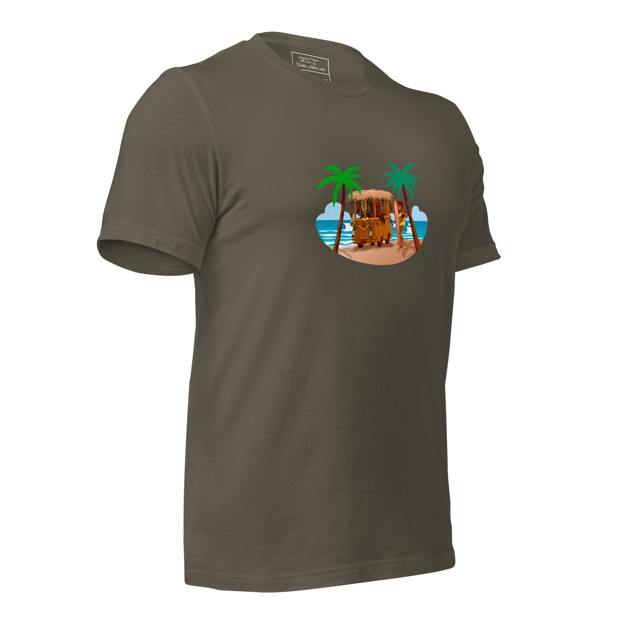 Unisex t-shirt Tiki Kombi on dark colors