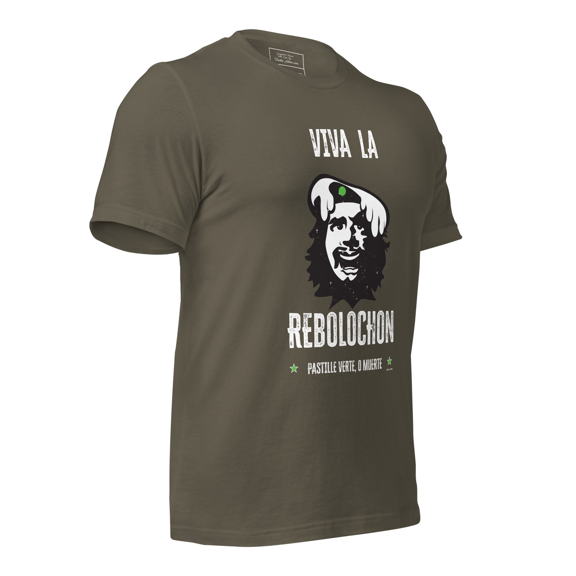 T-shirt en coton unisexe Viva la Rebolochon sur couleurs foncées