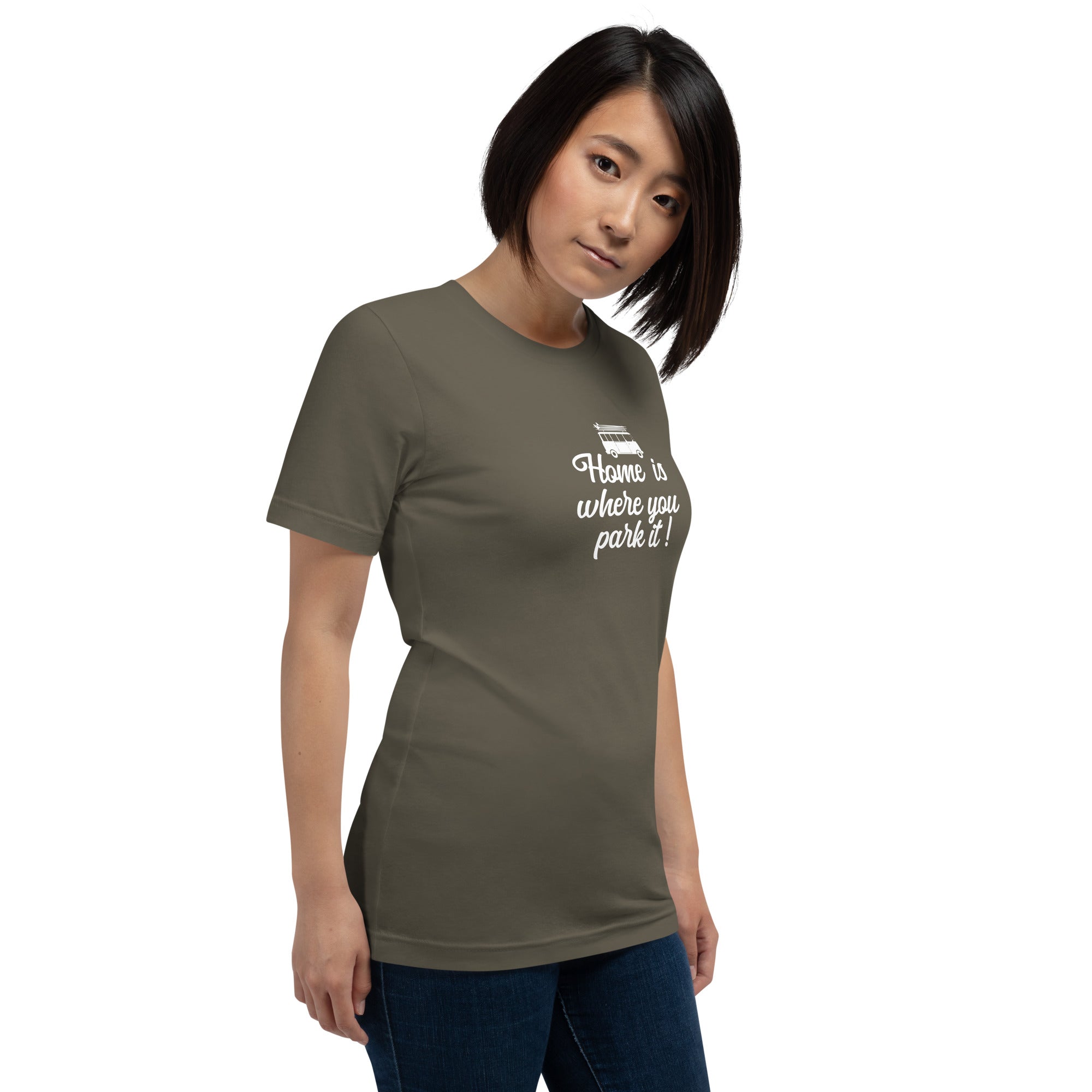 Unisex cotton t-shirt White Surf Combi on greens