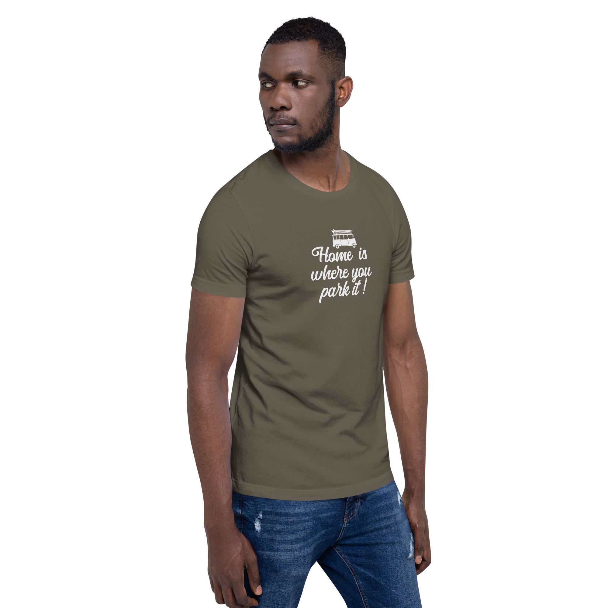 Unisex cotton t-shirt White Surf Combi on greens