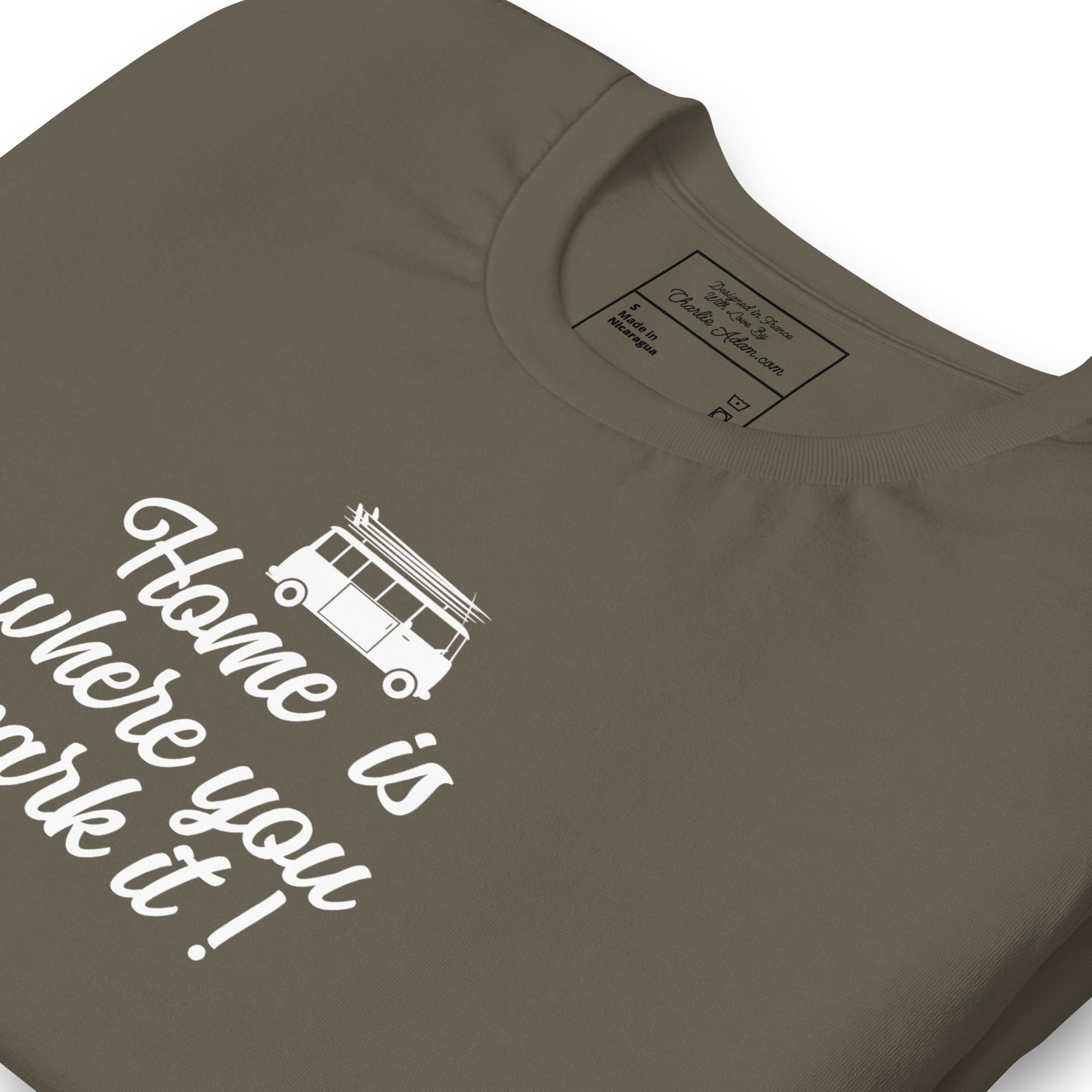 Unisex cotton t-shirt White Surf Combi on greens