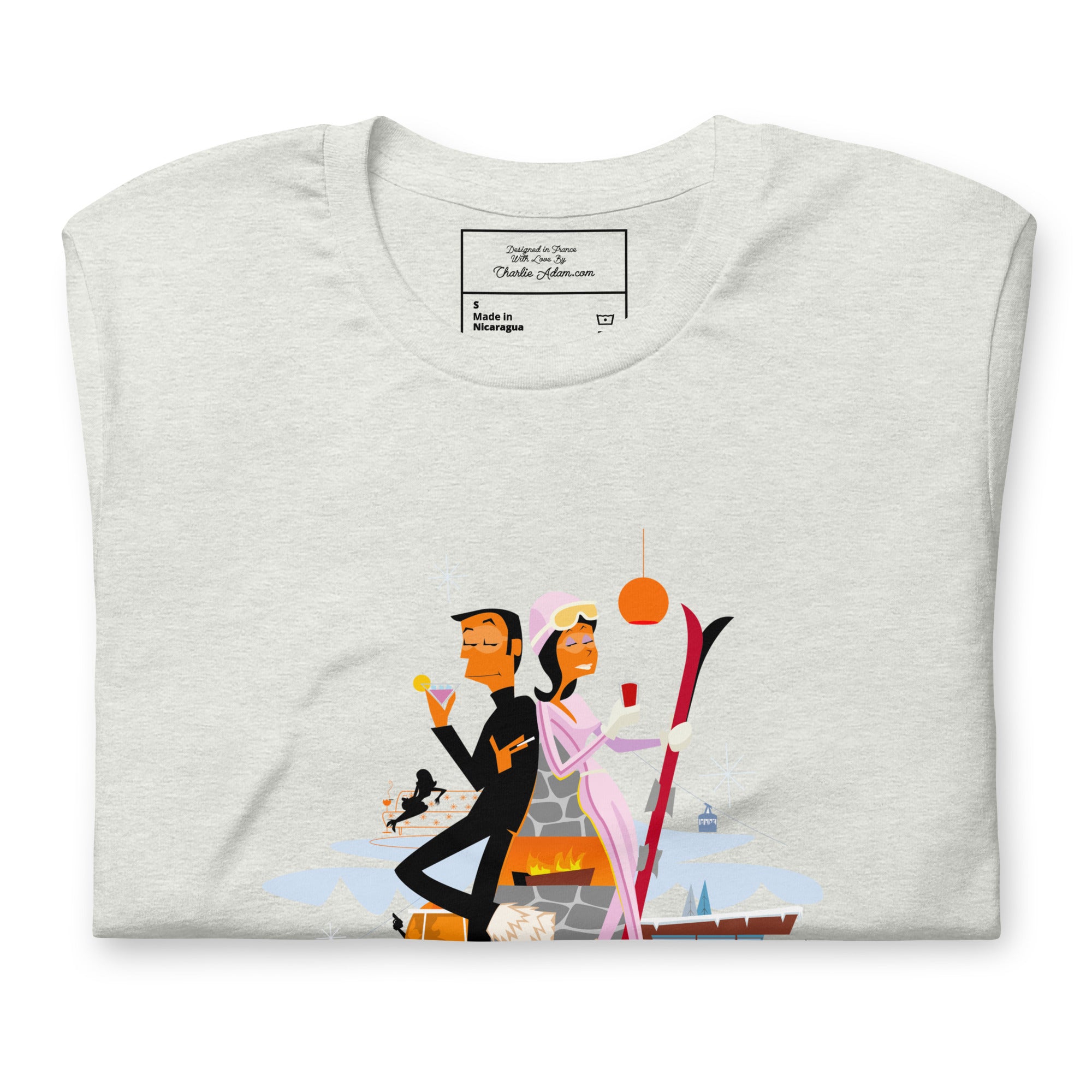 T-shirt en coton unisexe License To Chill Mission Après-Ski sur couleurs claires