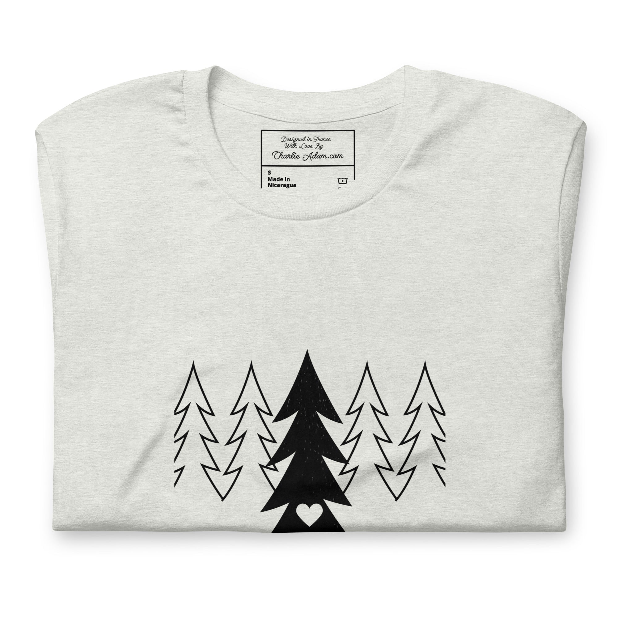 Unisex t-shirt Tree hugging zone on light heather colors