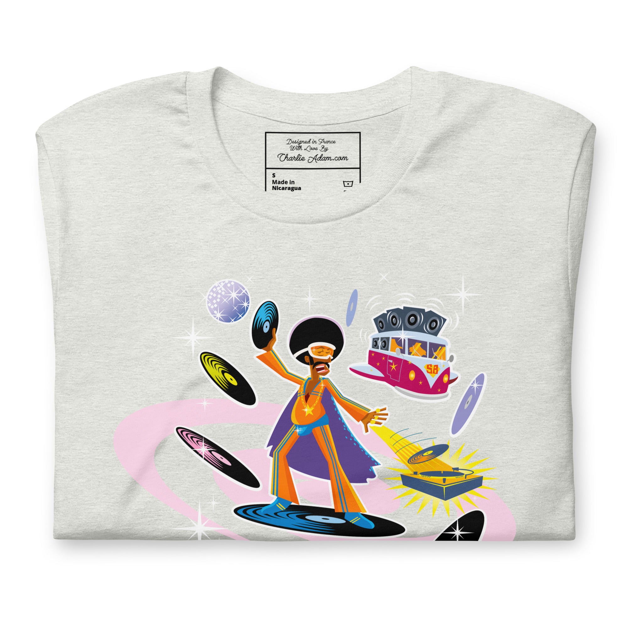 Unisex t-shirt Superboogieman saves the Party on light heather colors