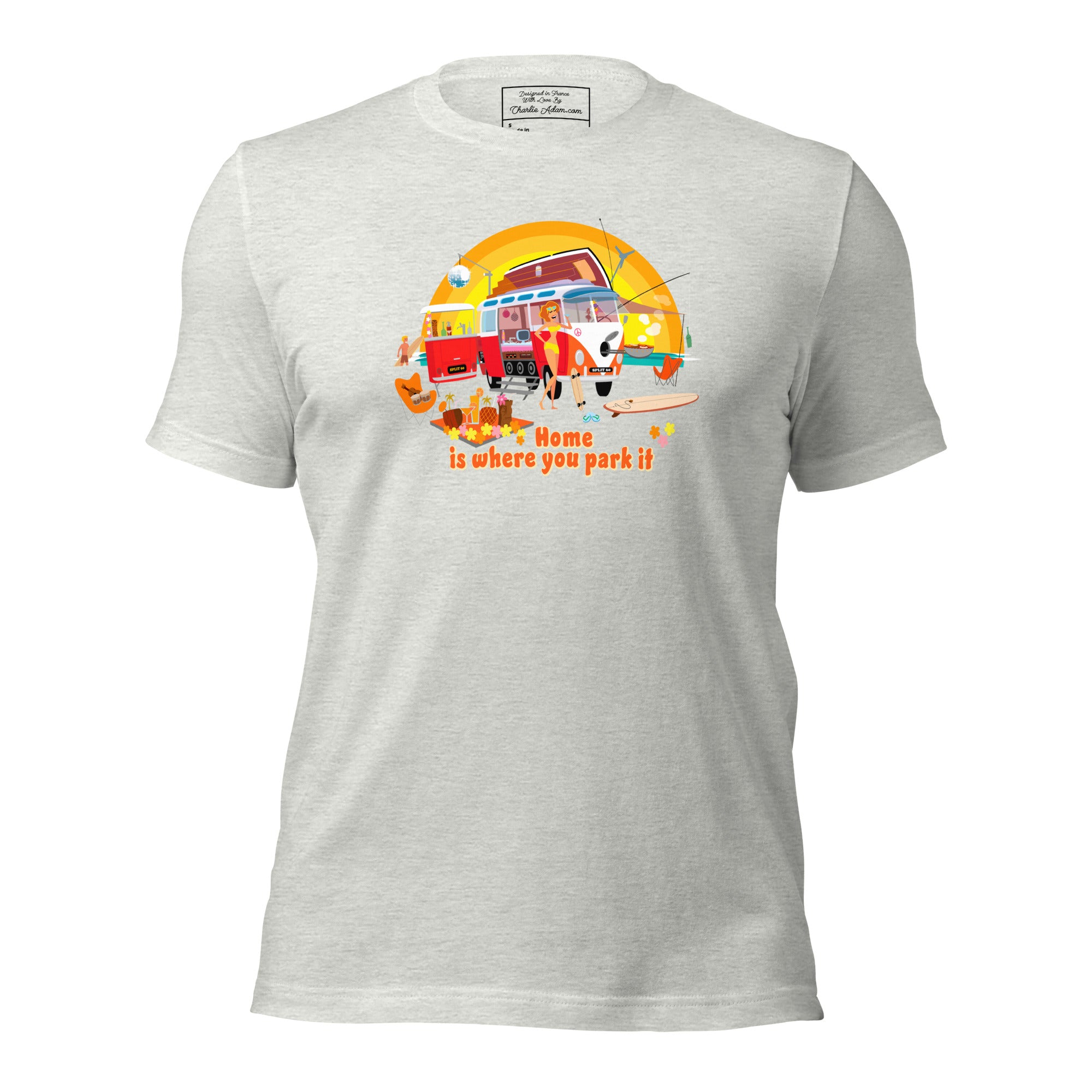 Unisex cotton t-shirt Ultra Combi on light heather colors