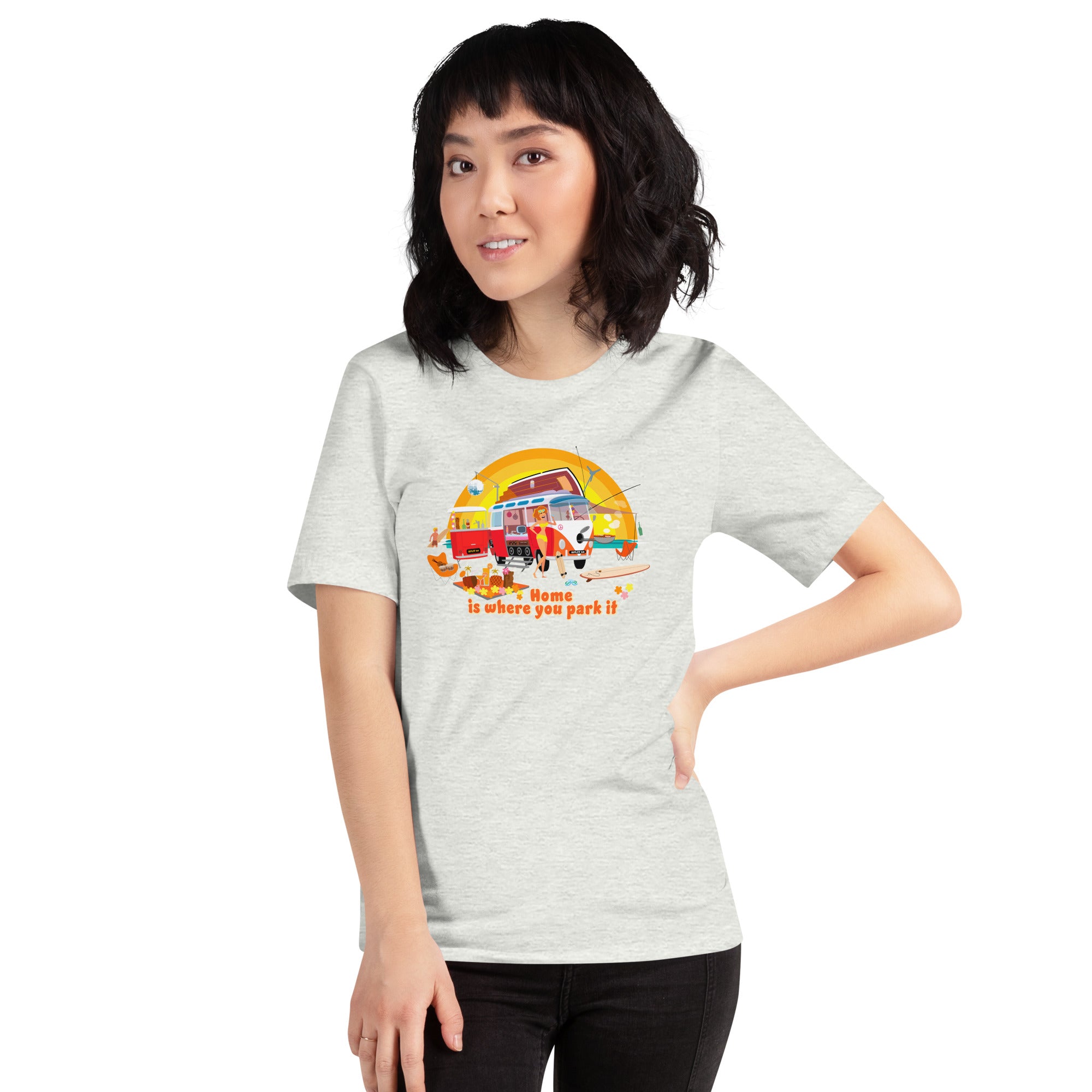 Unisex cotton t-shirt Ultra Combi on light heather colors