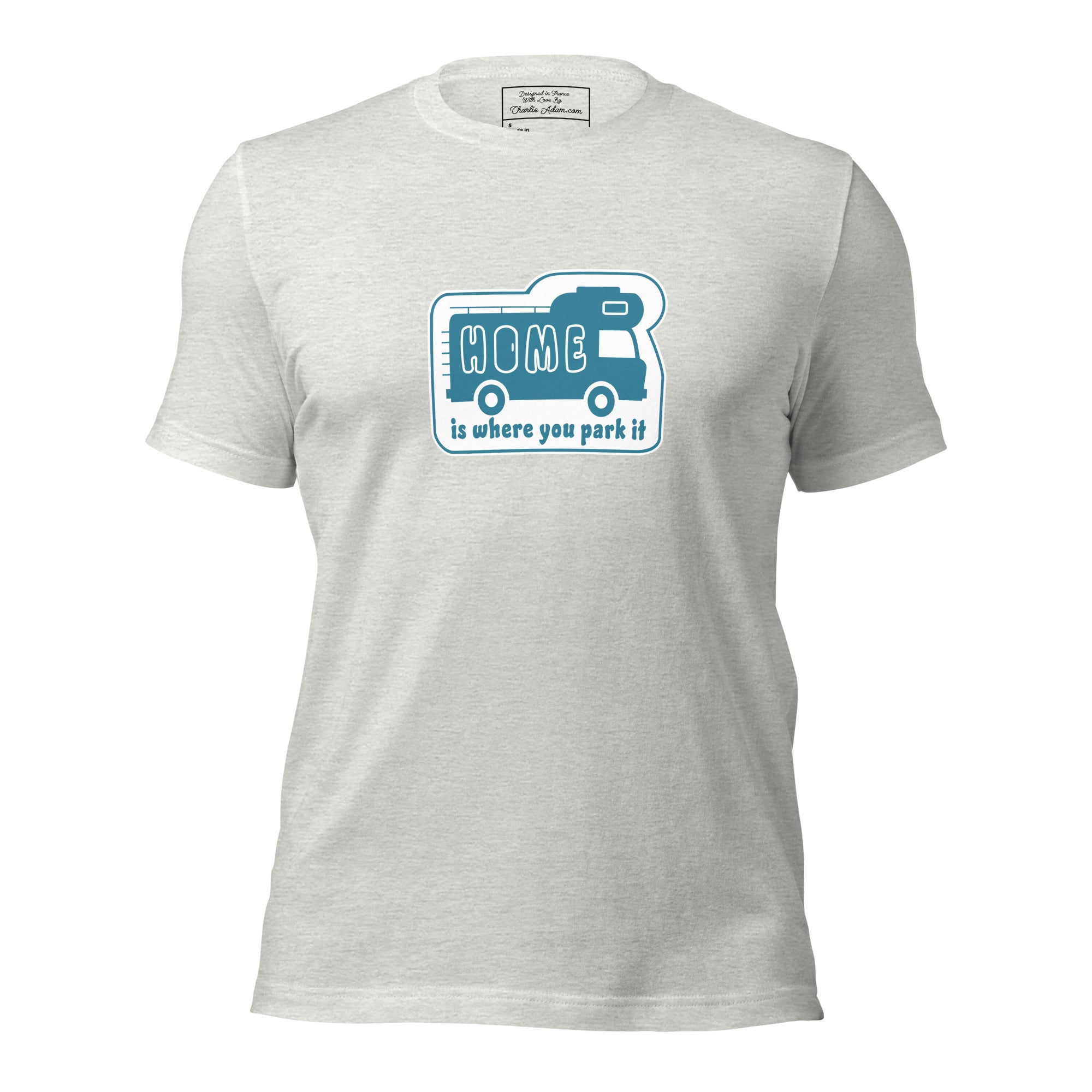 Unisex cotton t-shirt Bold Camper Van on light heather colors
