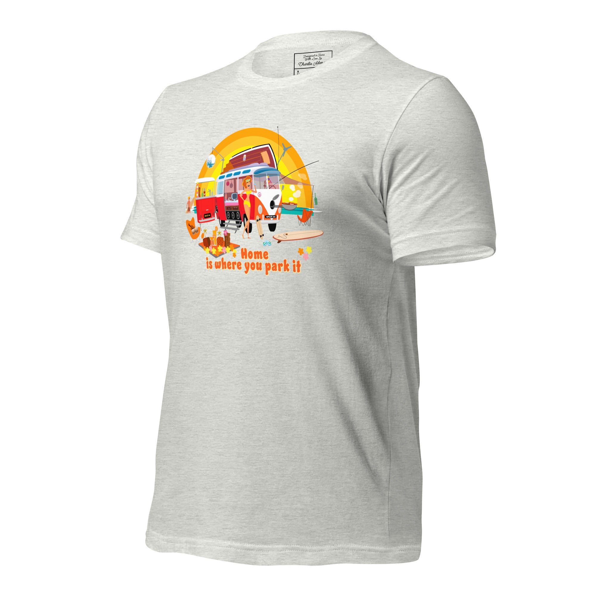 Unisex cotton t-shirt Ultra Combi on light heather colors