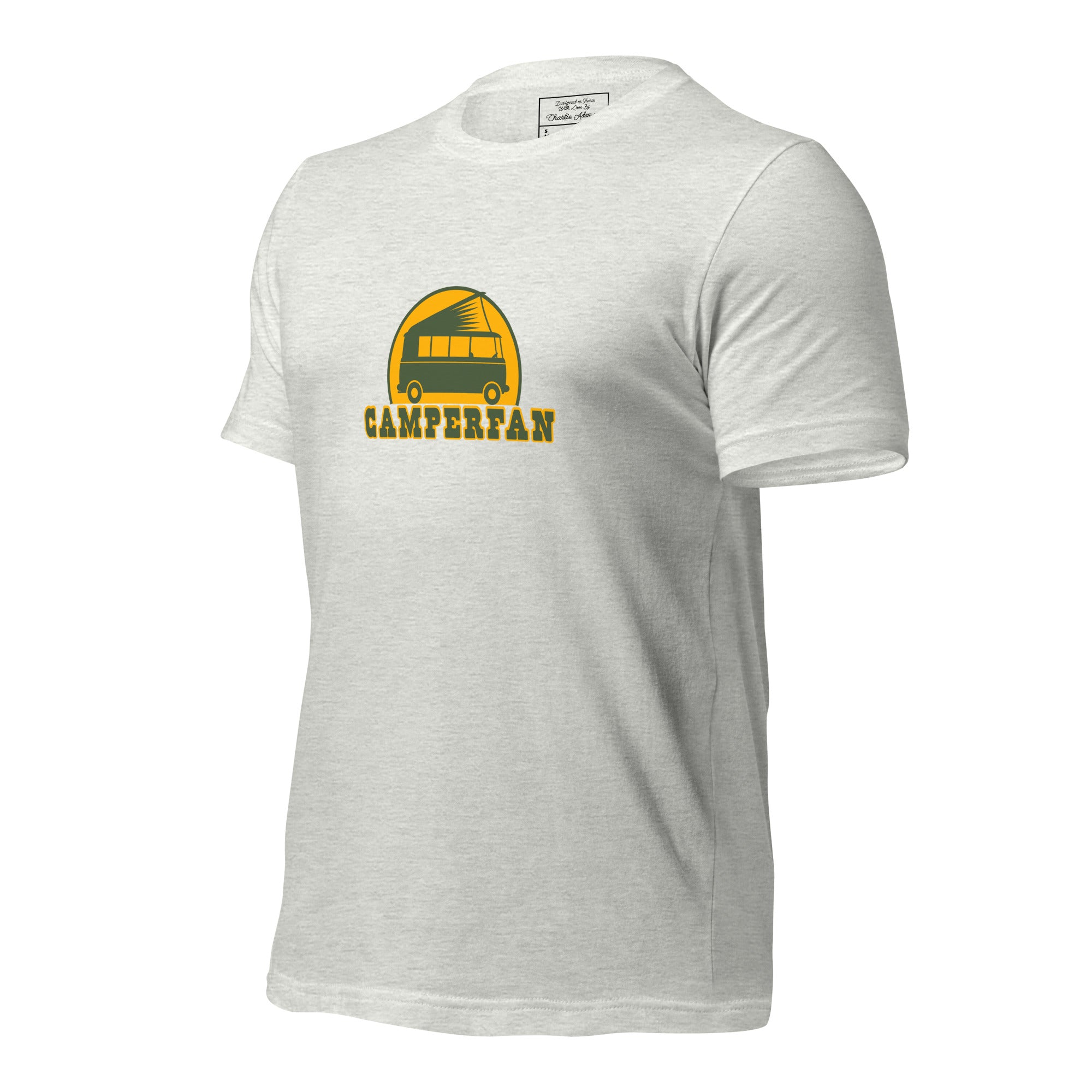 Unisex t-shirt Camperfan on light heather colors