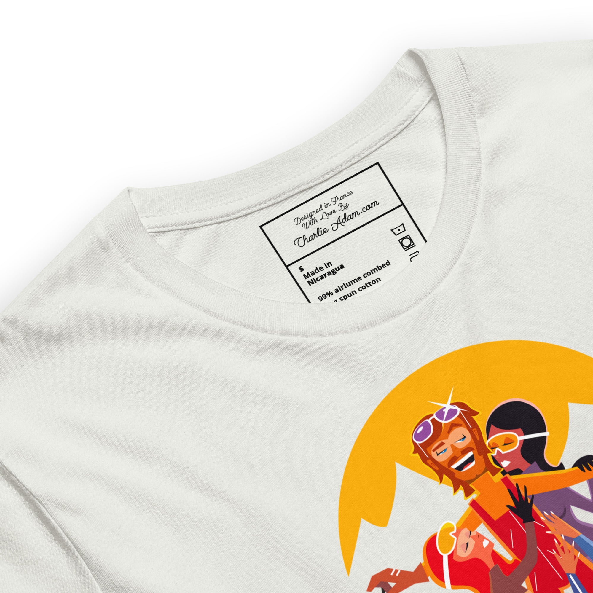 T-shirt en coton unisexe Love instructor First lesson free sur couleurs claires