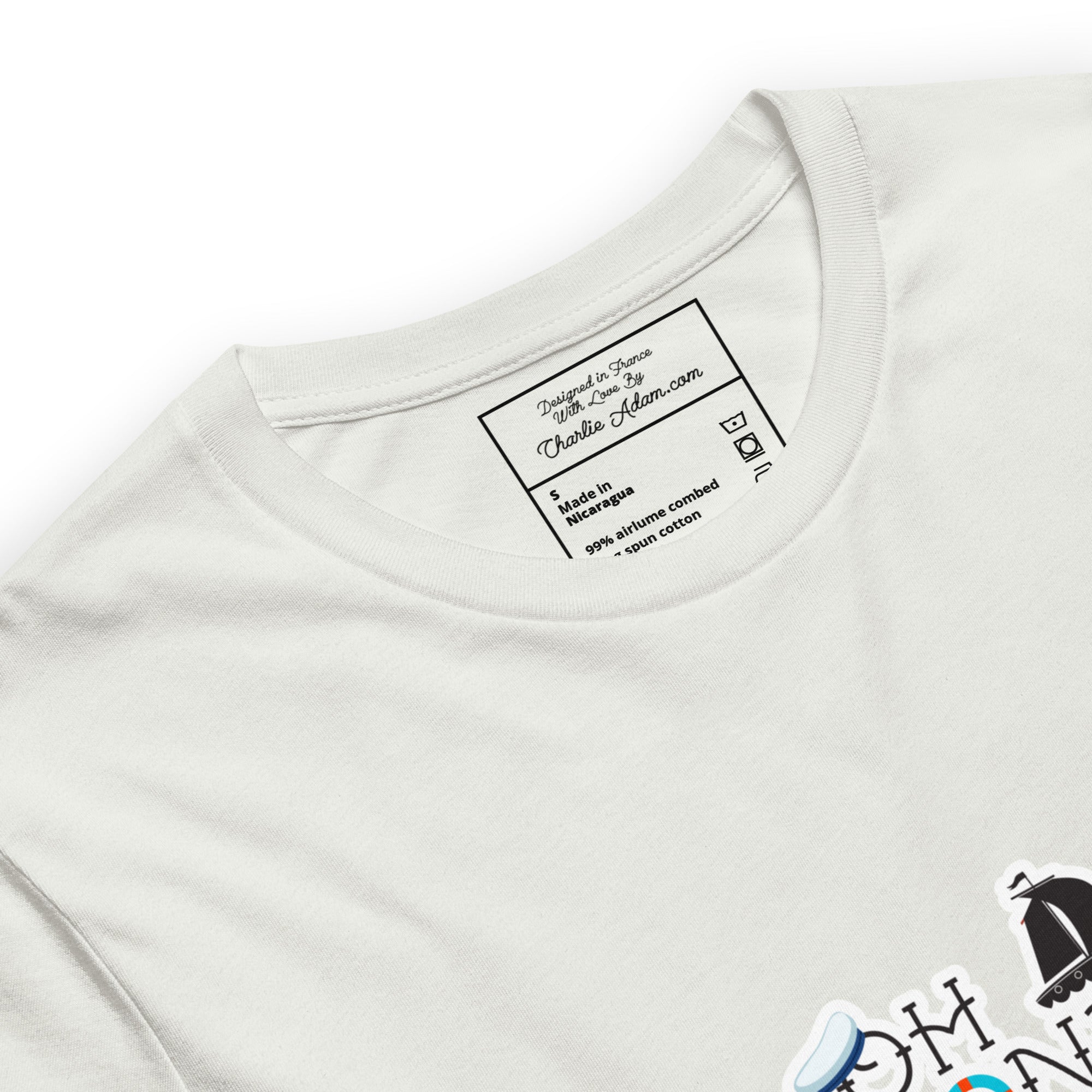 T-shirt en coton unisexe Oh Bonne Mer 3 sur couleurs claires