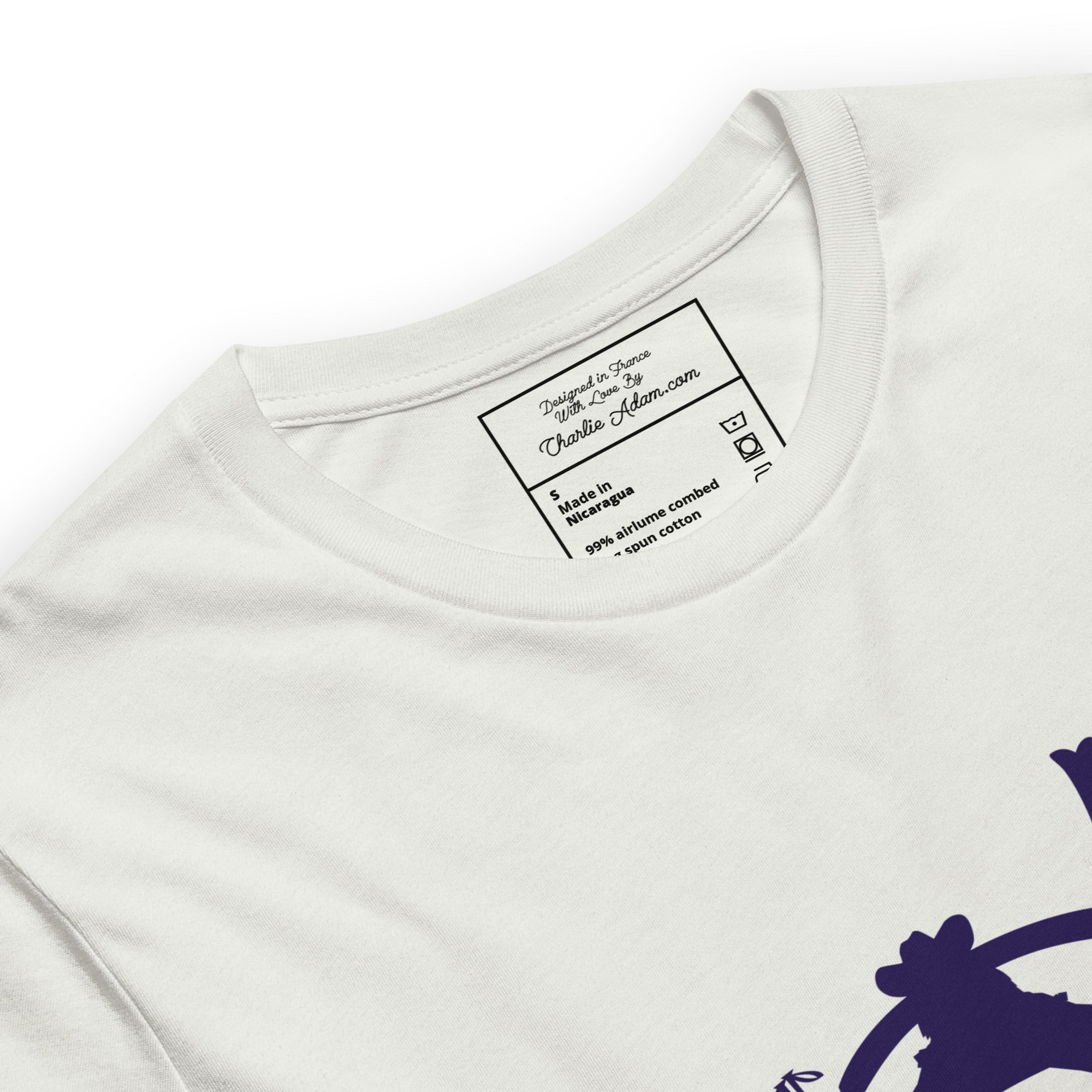 T-shirt en coton unisexe Ski Fight at OK Corral Silhouette sur couleurs chinées claires