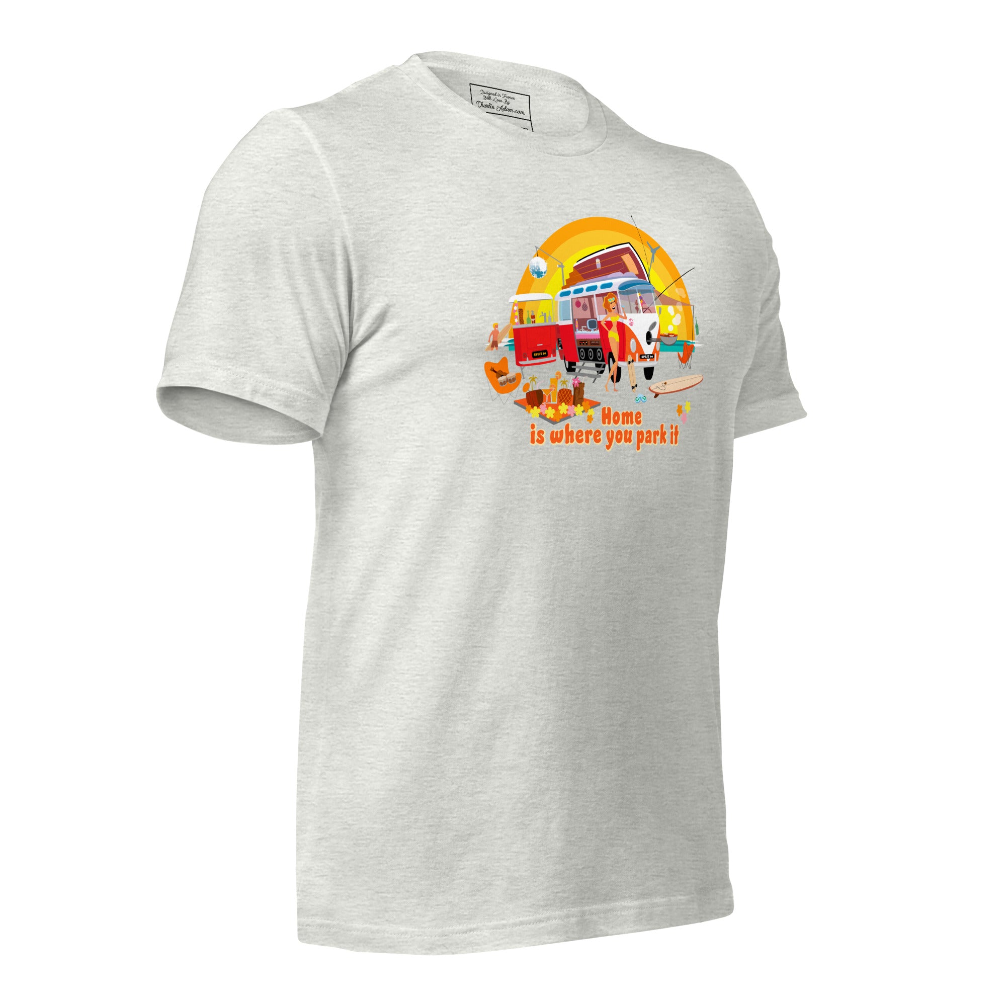Unisex cotton t-shirt Ultra Combi on light heather colors