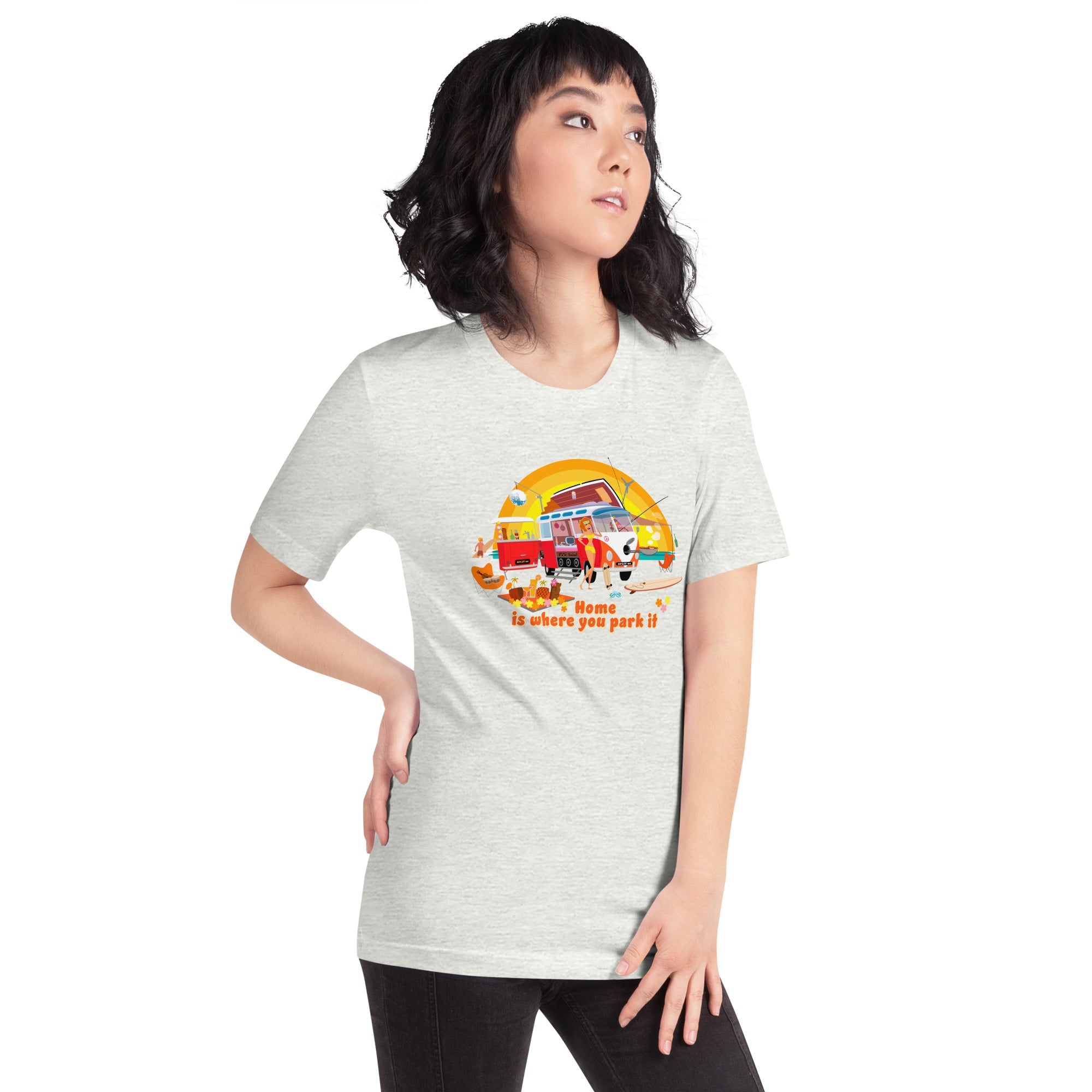 Unisex cotton t-shirt Ultra Combi on light heather colors