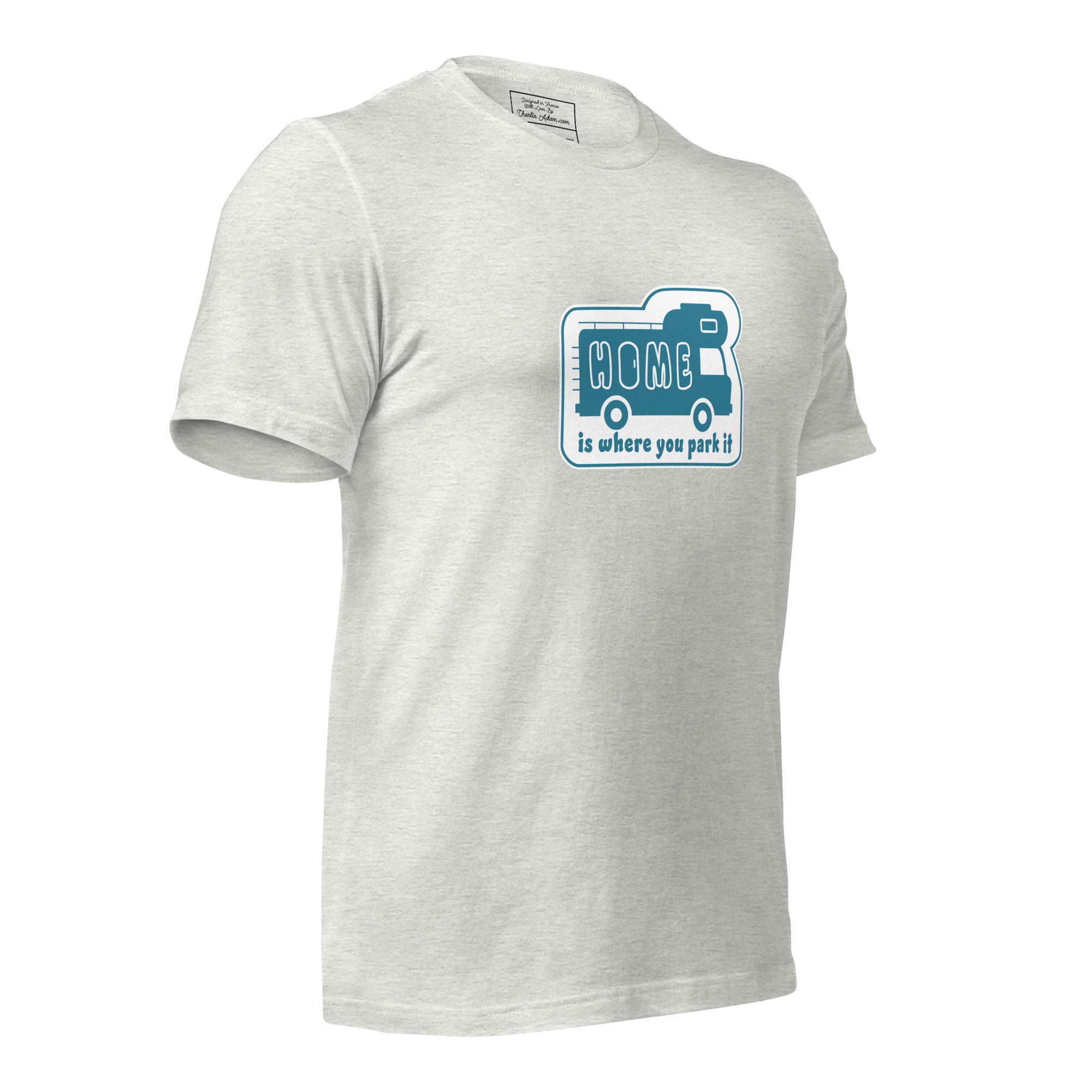 Unisex cotton t-shirt Bold Camper Van on light heather colors