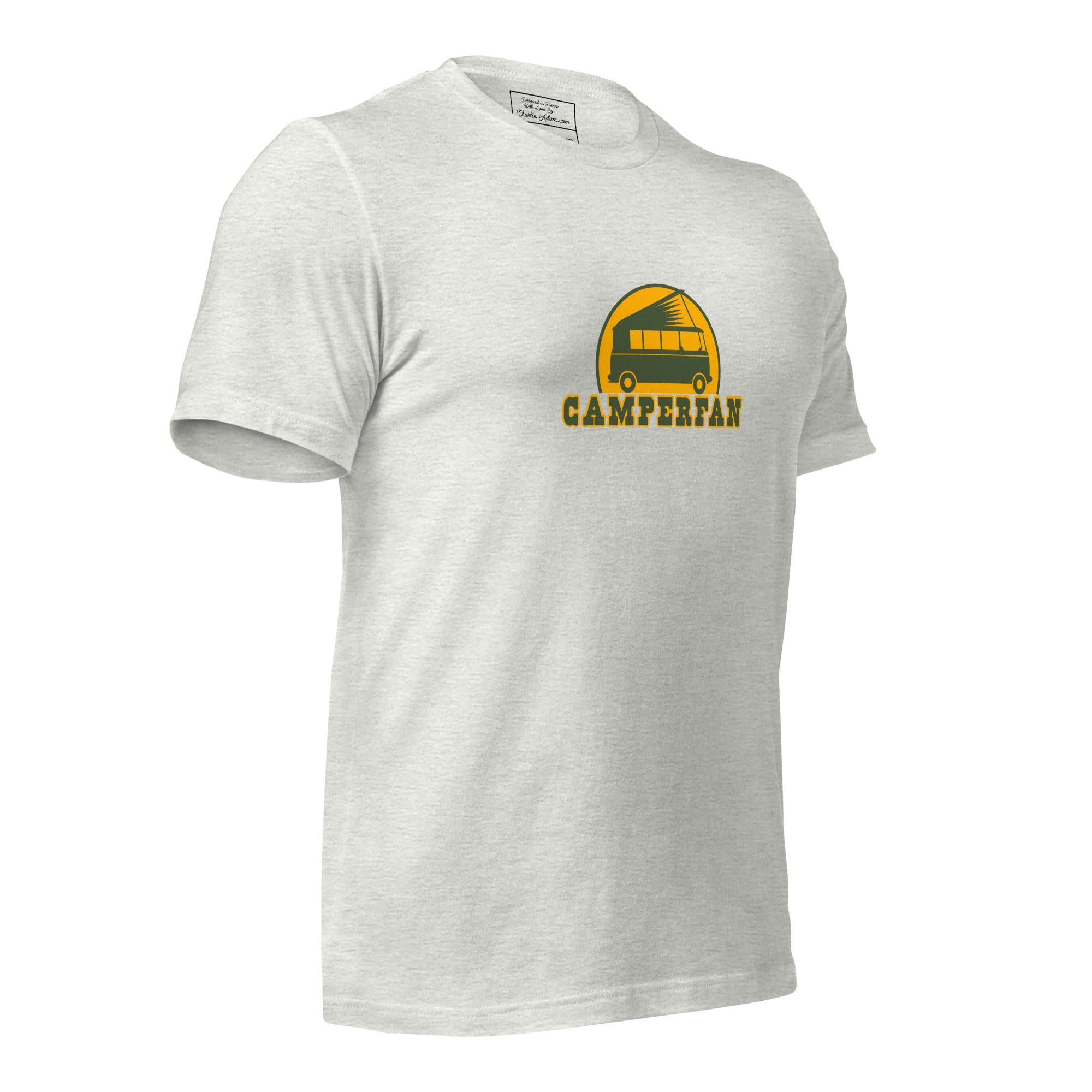 Unisex t-shirt Camperfan on light heather colors