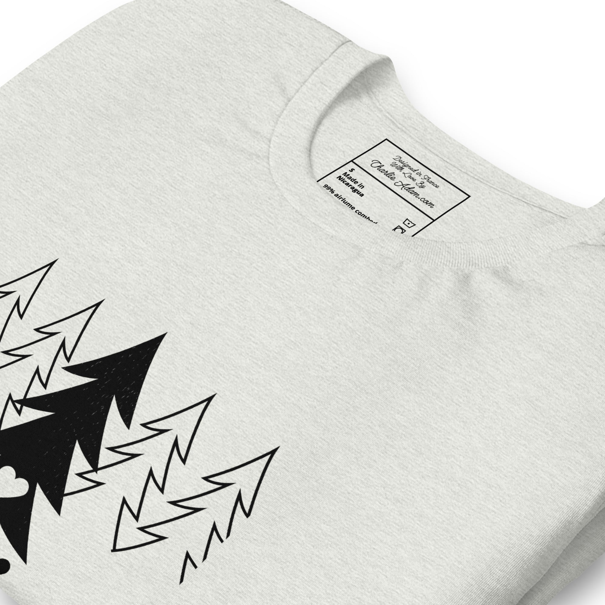 Unisex t-shirt Tree hugging zone on light heather colors