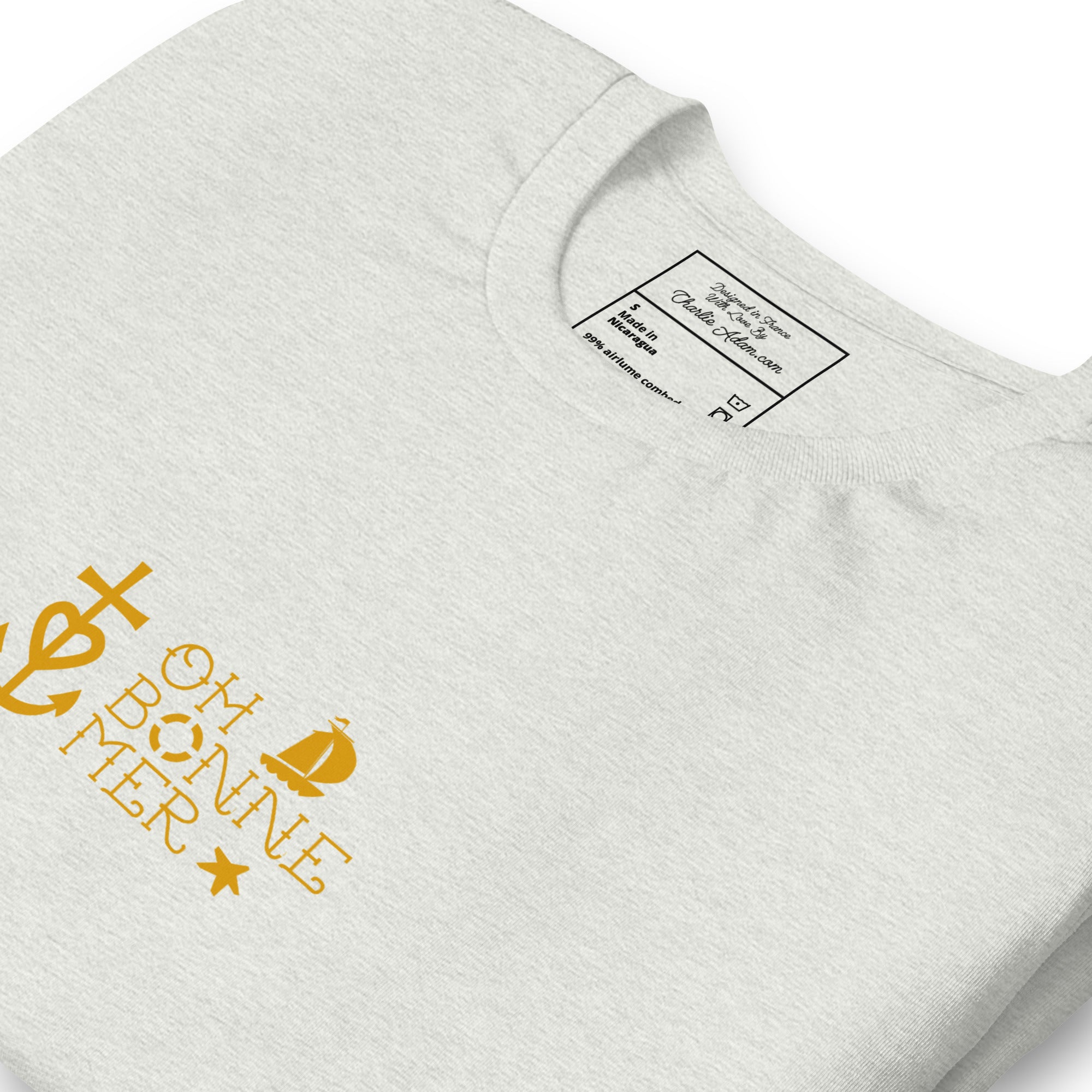 T-shirt en coton unisexe Oh Bonne Mer 2 sur couleurs claires