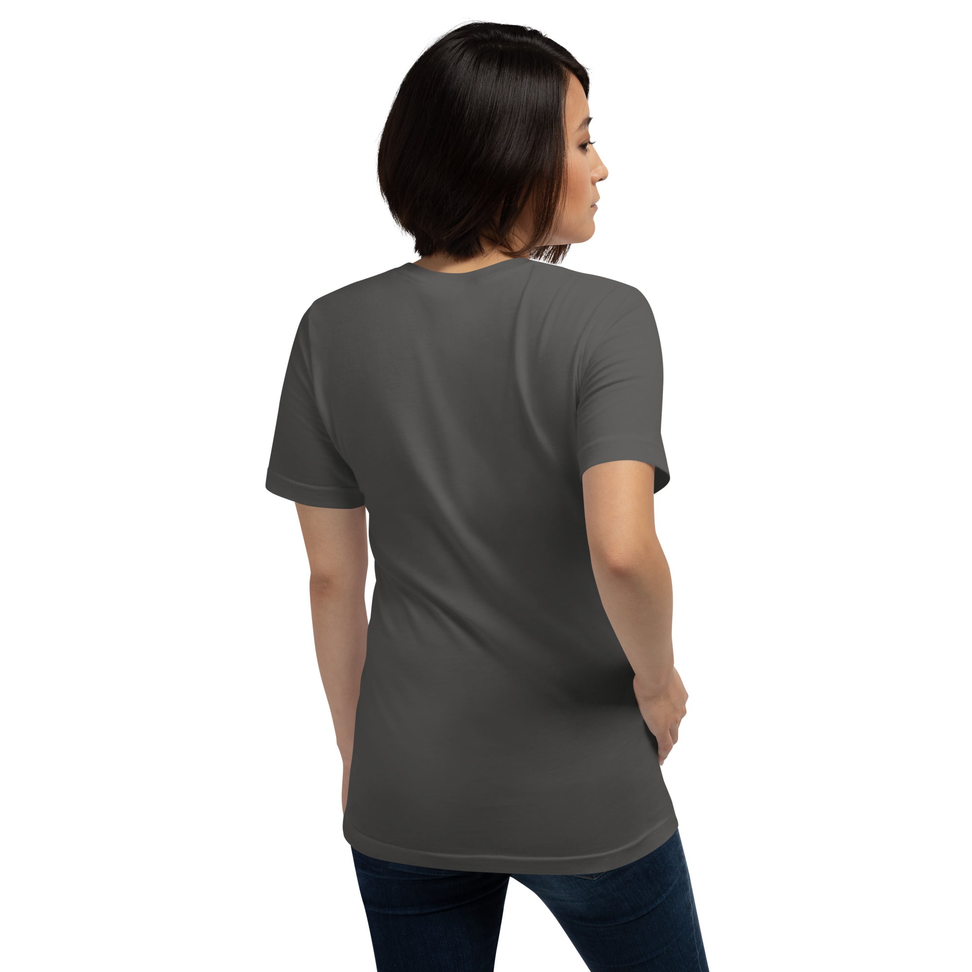 T-shirt en coton unisexe The Skiing Cowgirl sur couleurs foncées
