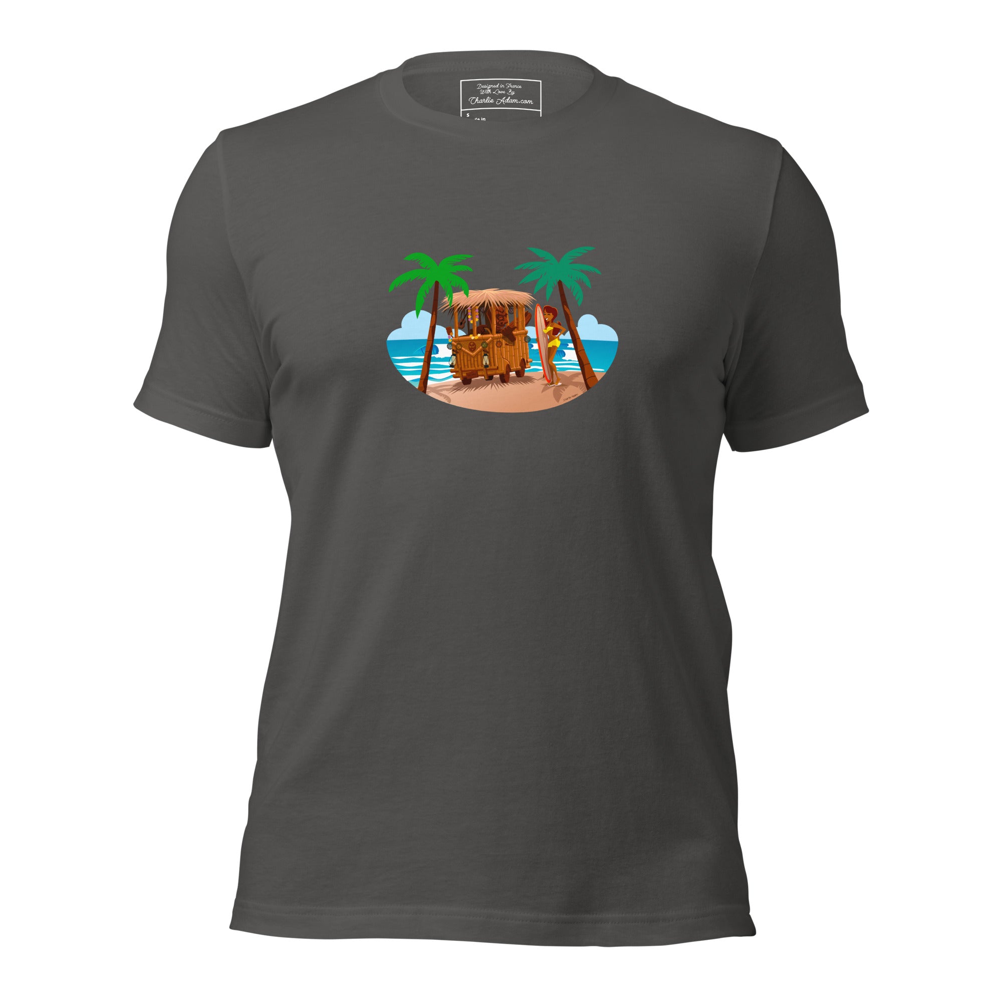 Unisex t-shirt Tiki Kombi on dark colors