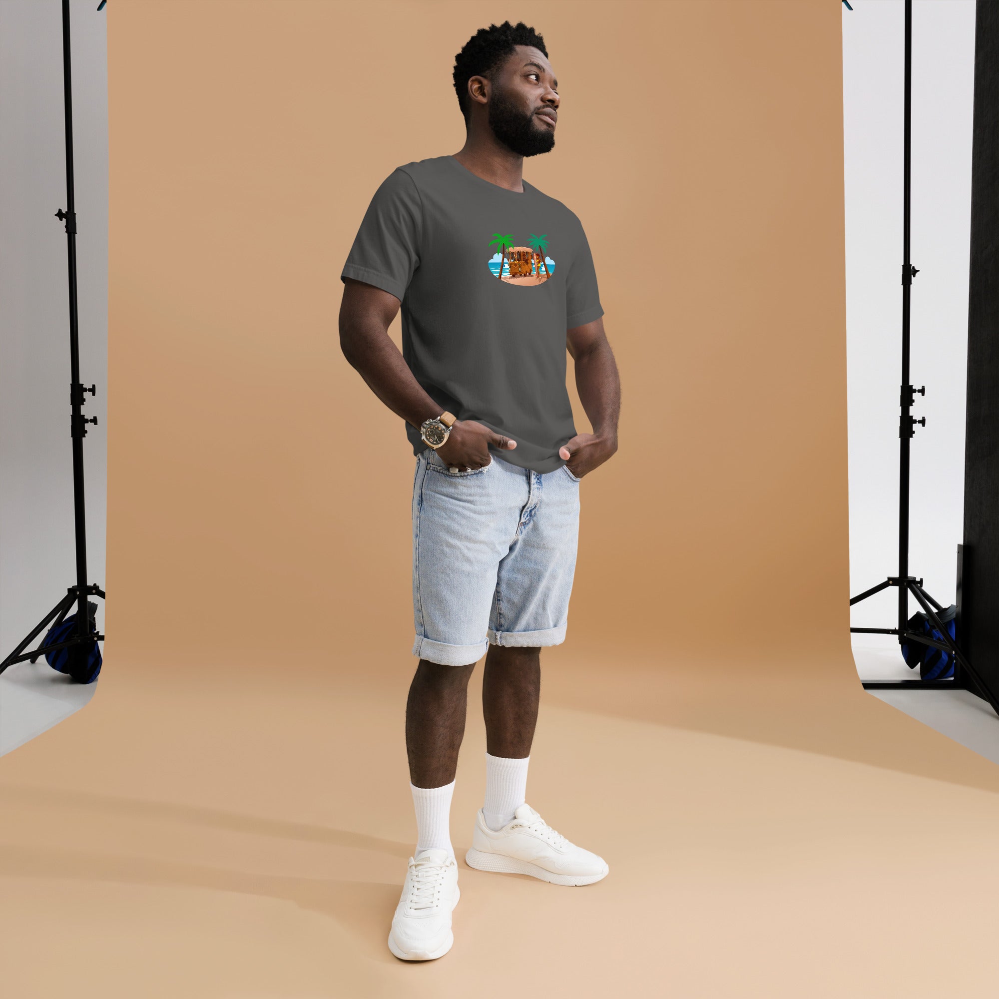 Unisex t-shirt Tiki Kombi on dark colors