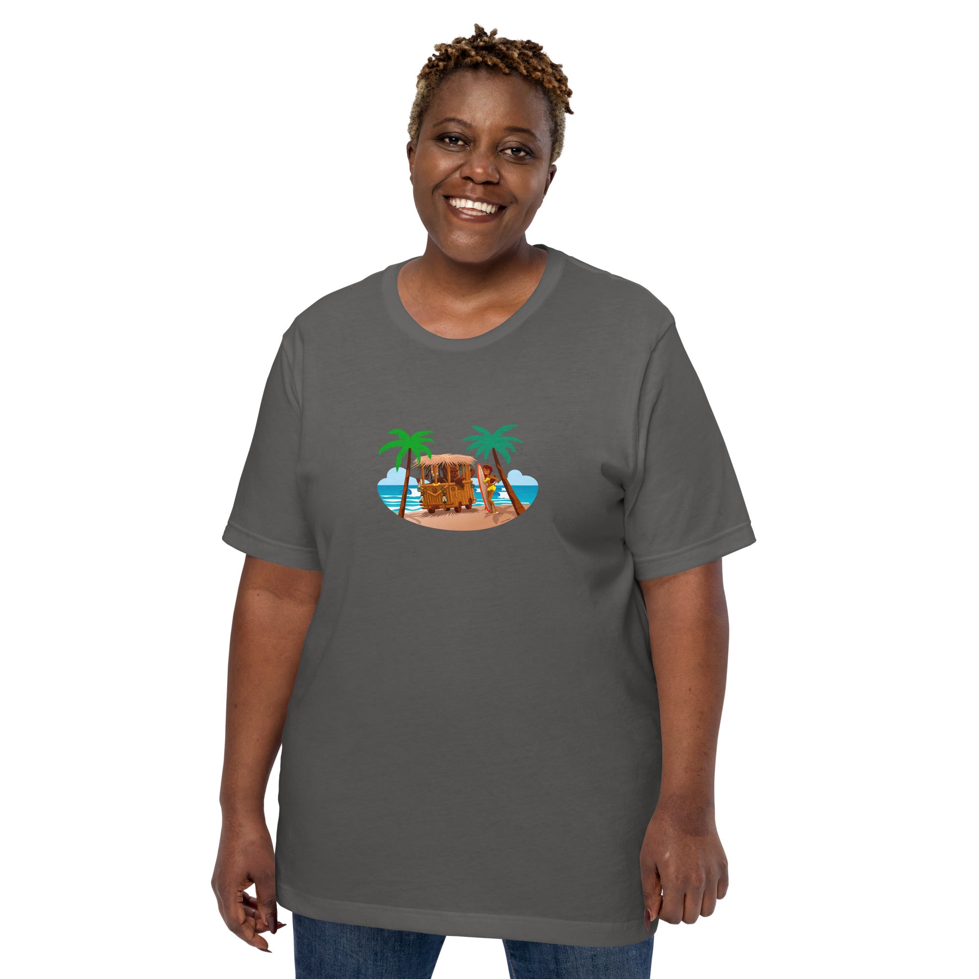 Unisex t-shirt Tiki Kombi on dark colors