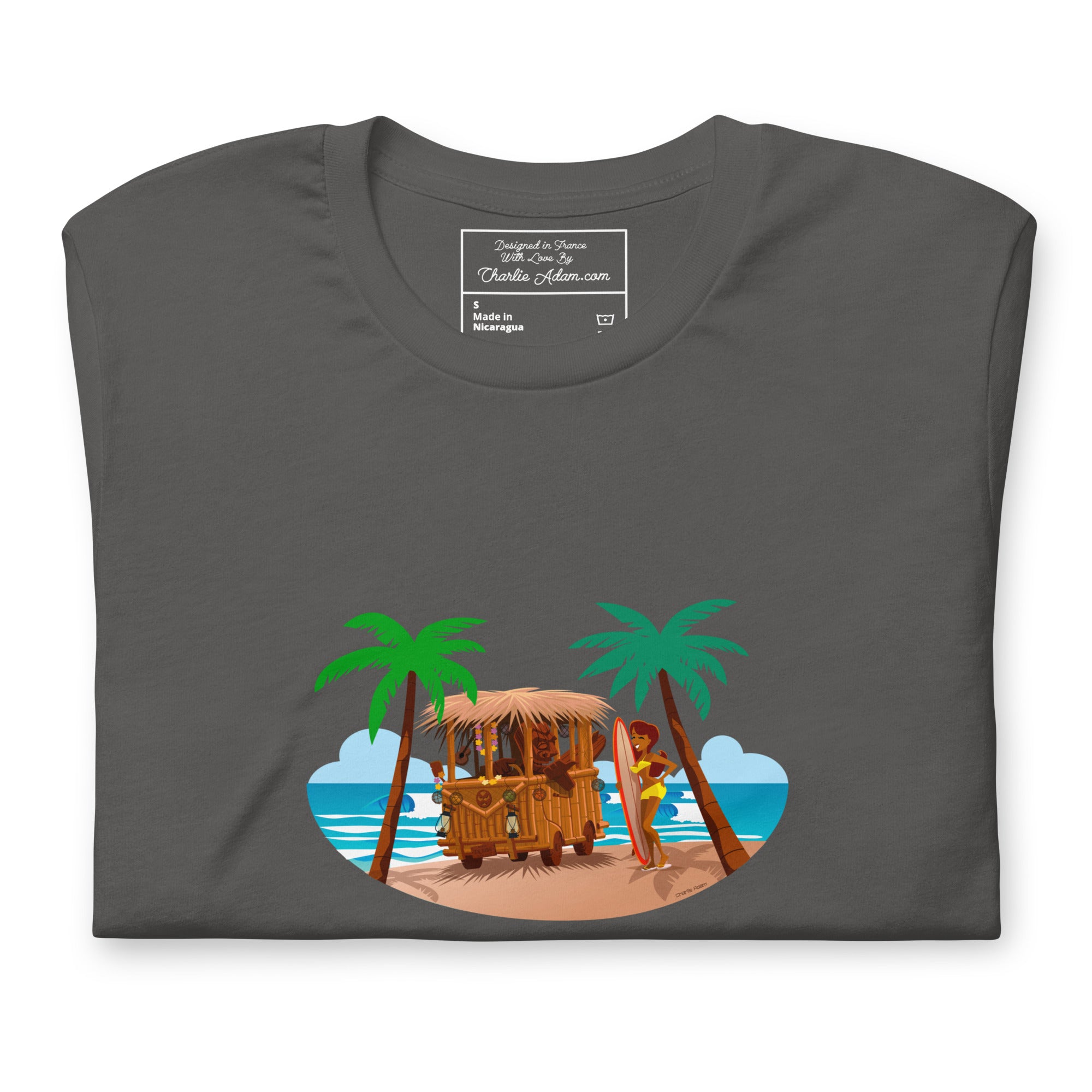Unisex t-shirt Tiki Kombi on dark colors