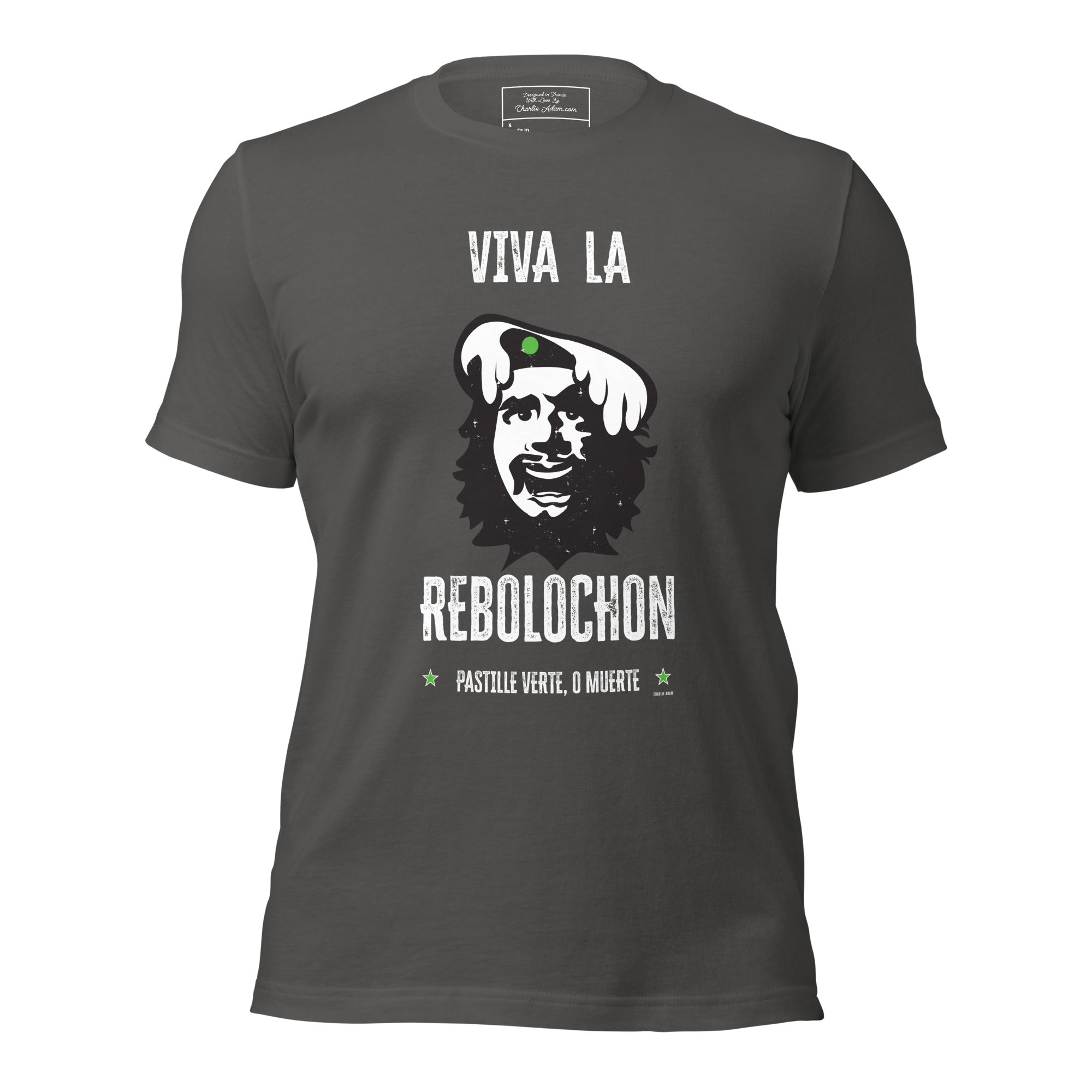T-shirt en coton unisexe Viva la Rebolochon sur couleurs foncées