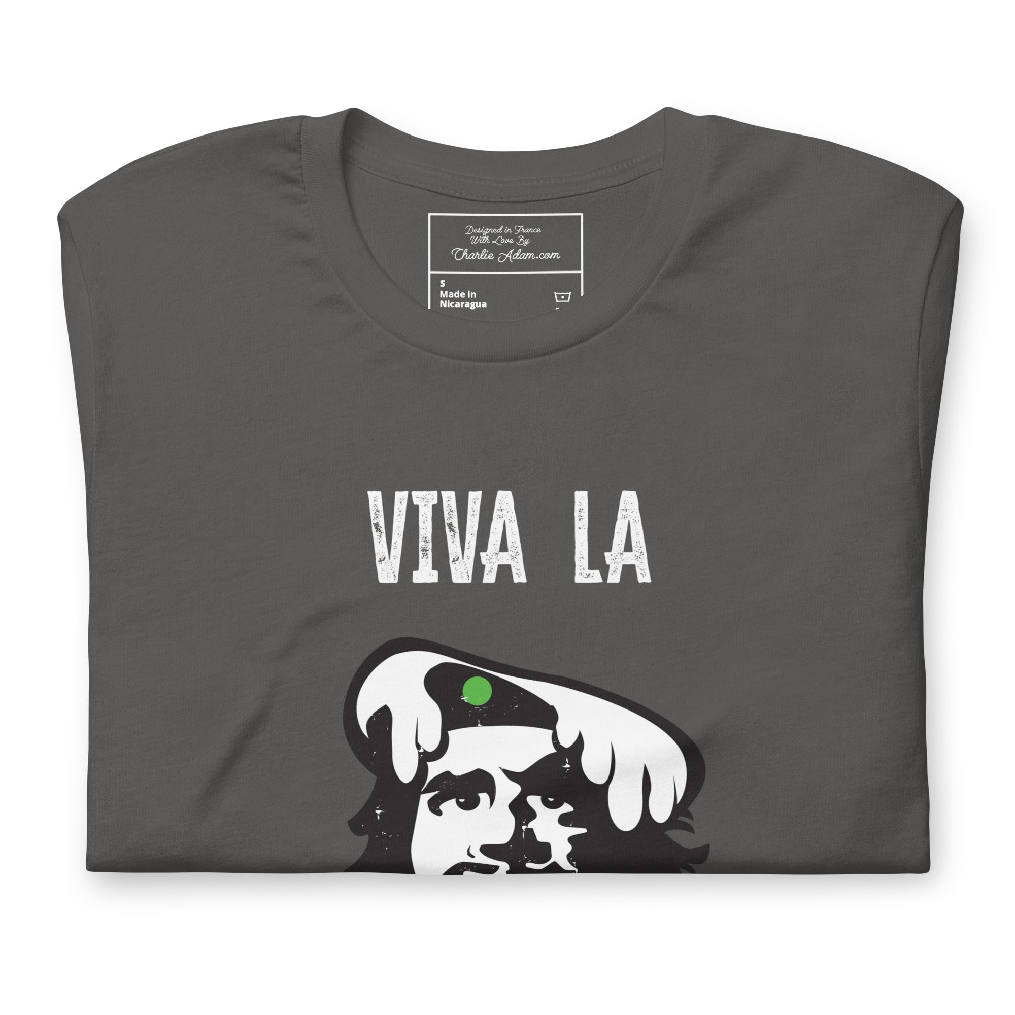 T-shirt en coton unisexe Viva la Rebolochon sur couleurs foncées