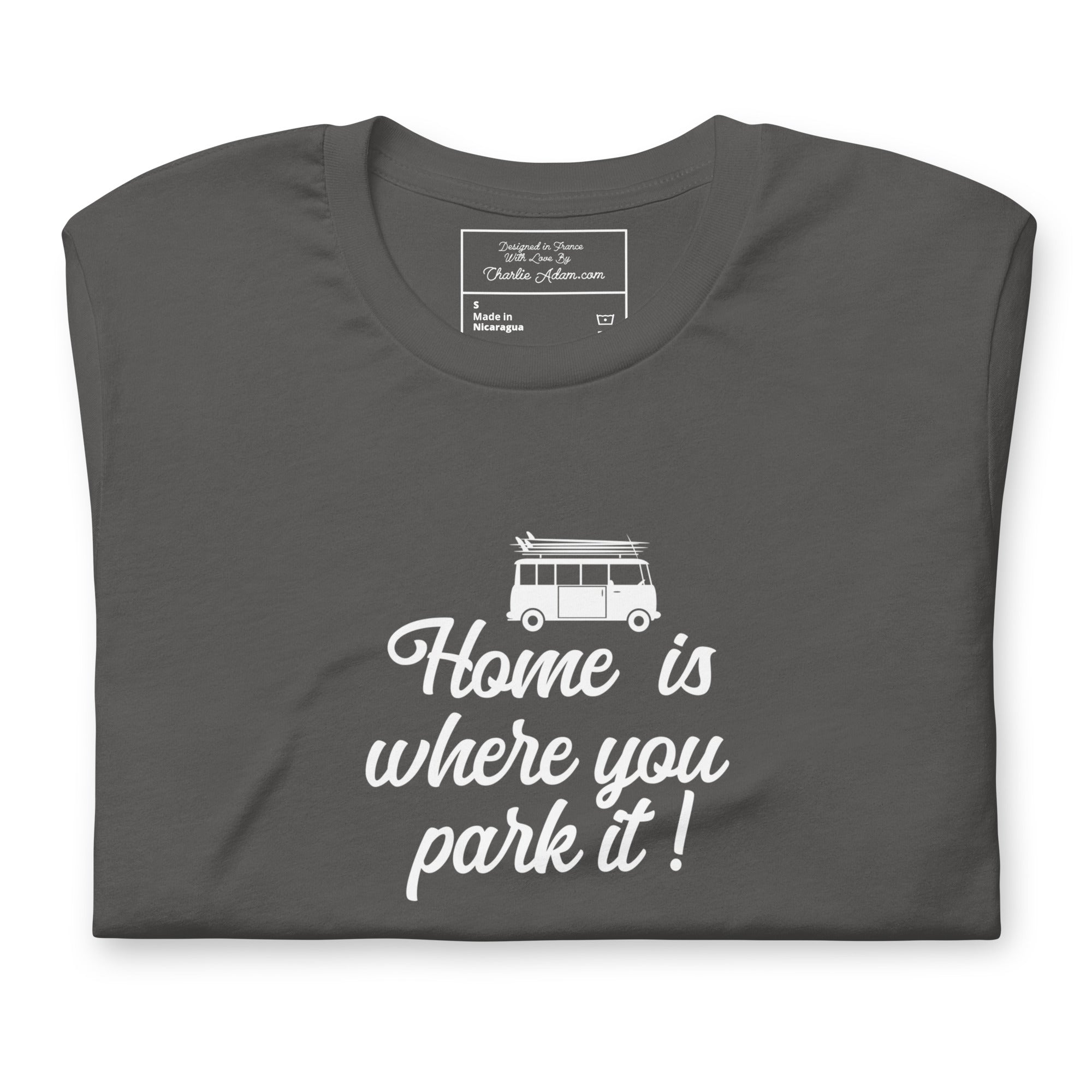 T-shirt en coton unisexe White Surf Combi sur couleurs foncées