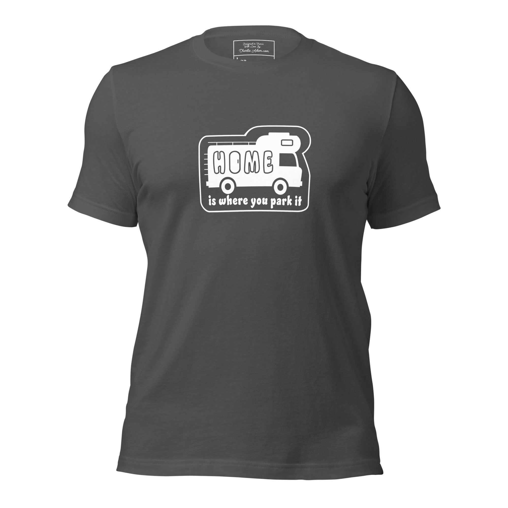 Unisex cotton t-shirt Bold Camper Van on dark colors