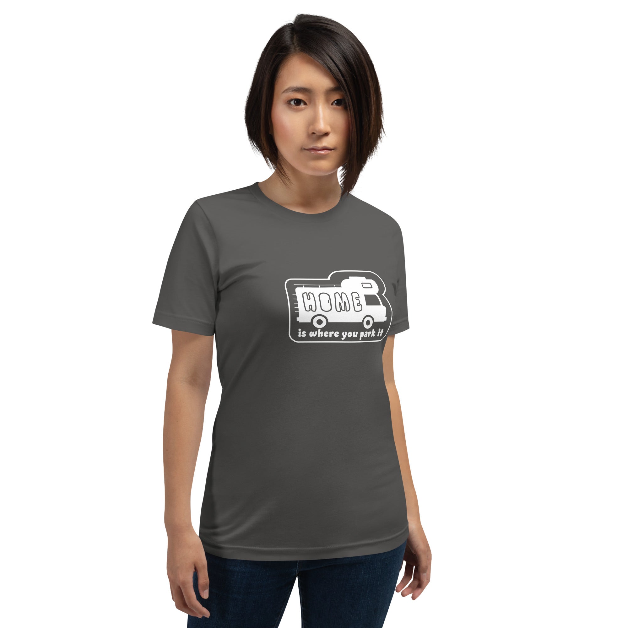 Unisex cotton t-shirt Bold Camper Van on dark colors