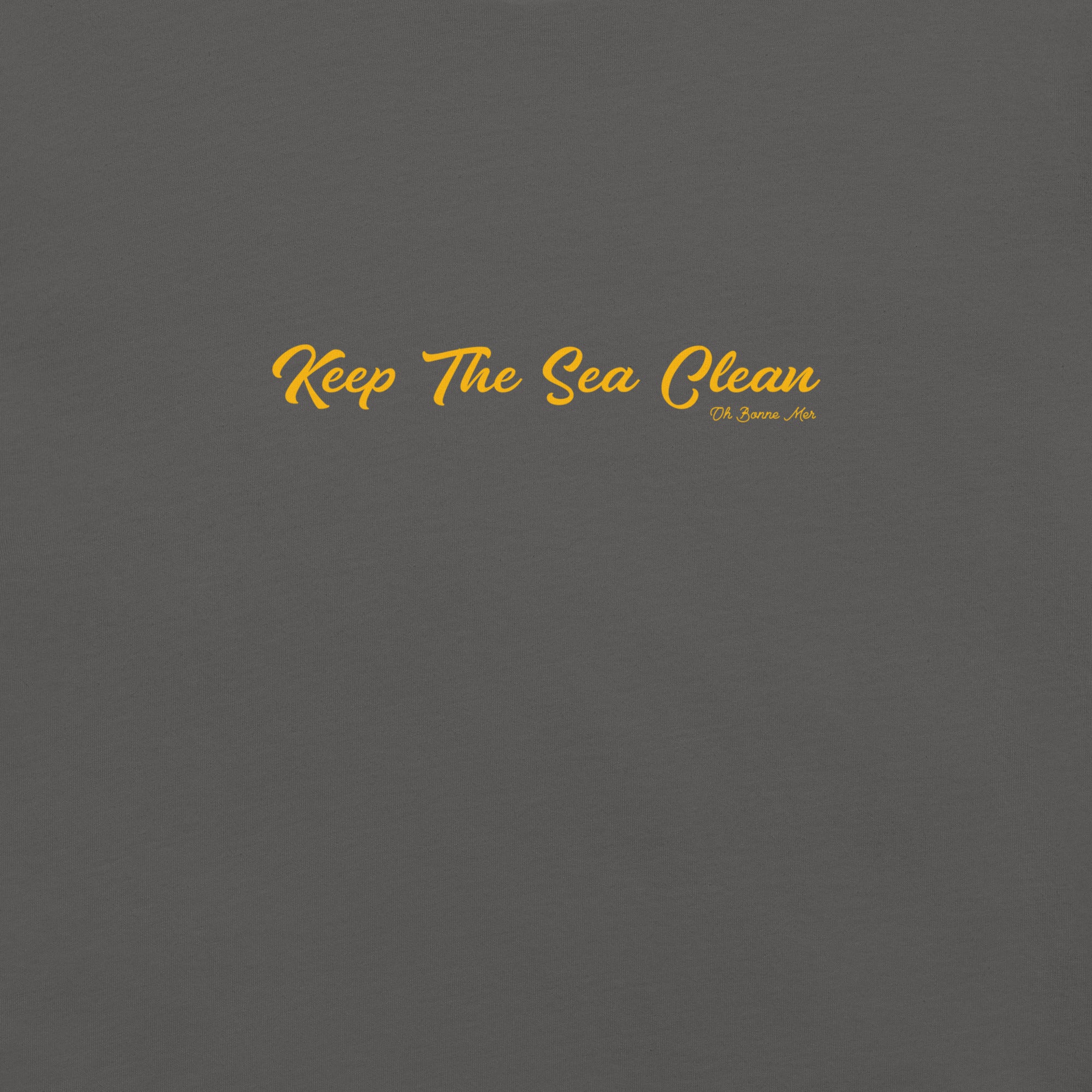 Unisex cotton t-shirt Keep The Sea Clean Gold on dark colors