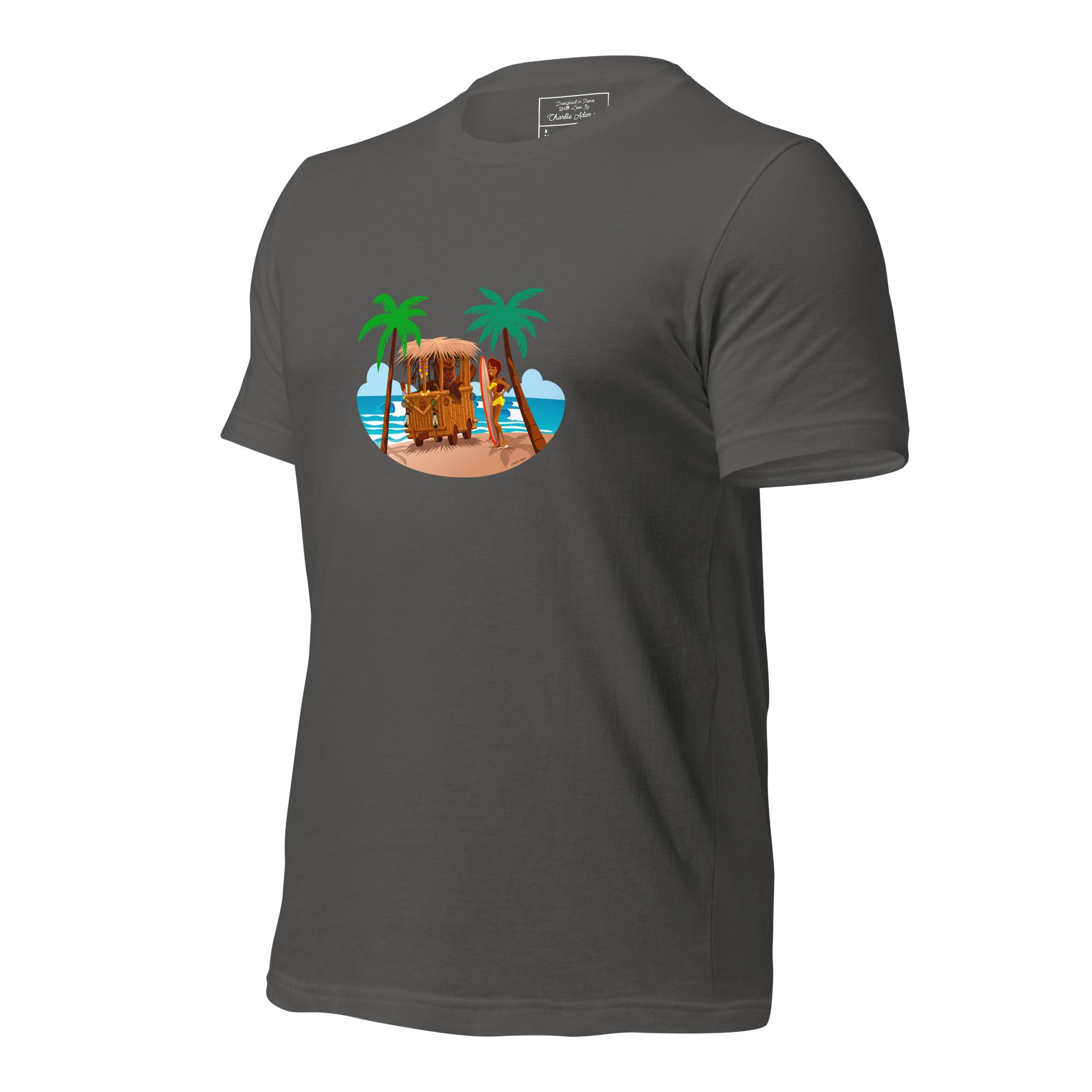 Unisex t-shirt Tiki Kombi on dark colors
