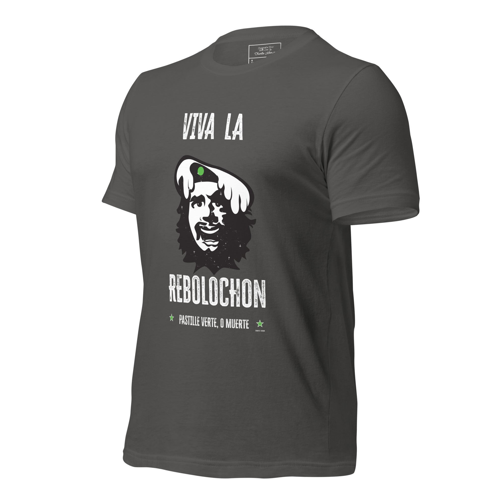 T-shirt en coton unisexe Viva la Rebolochon sur couleurs foncées
