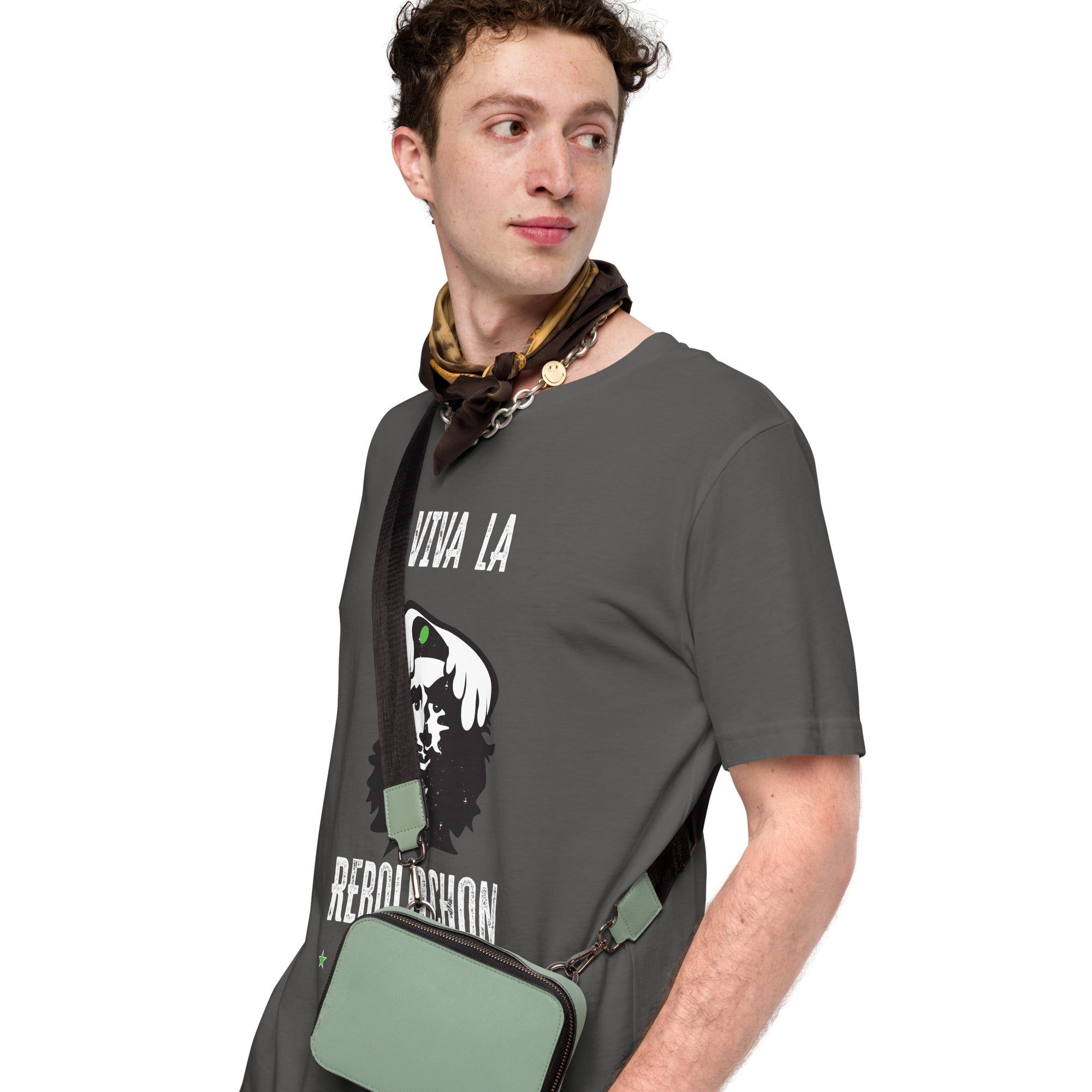 T-shirt en coton unisexe Viva la Rebolochon sur couleurs foncées