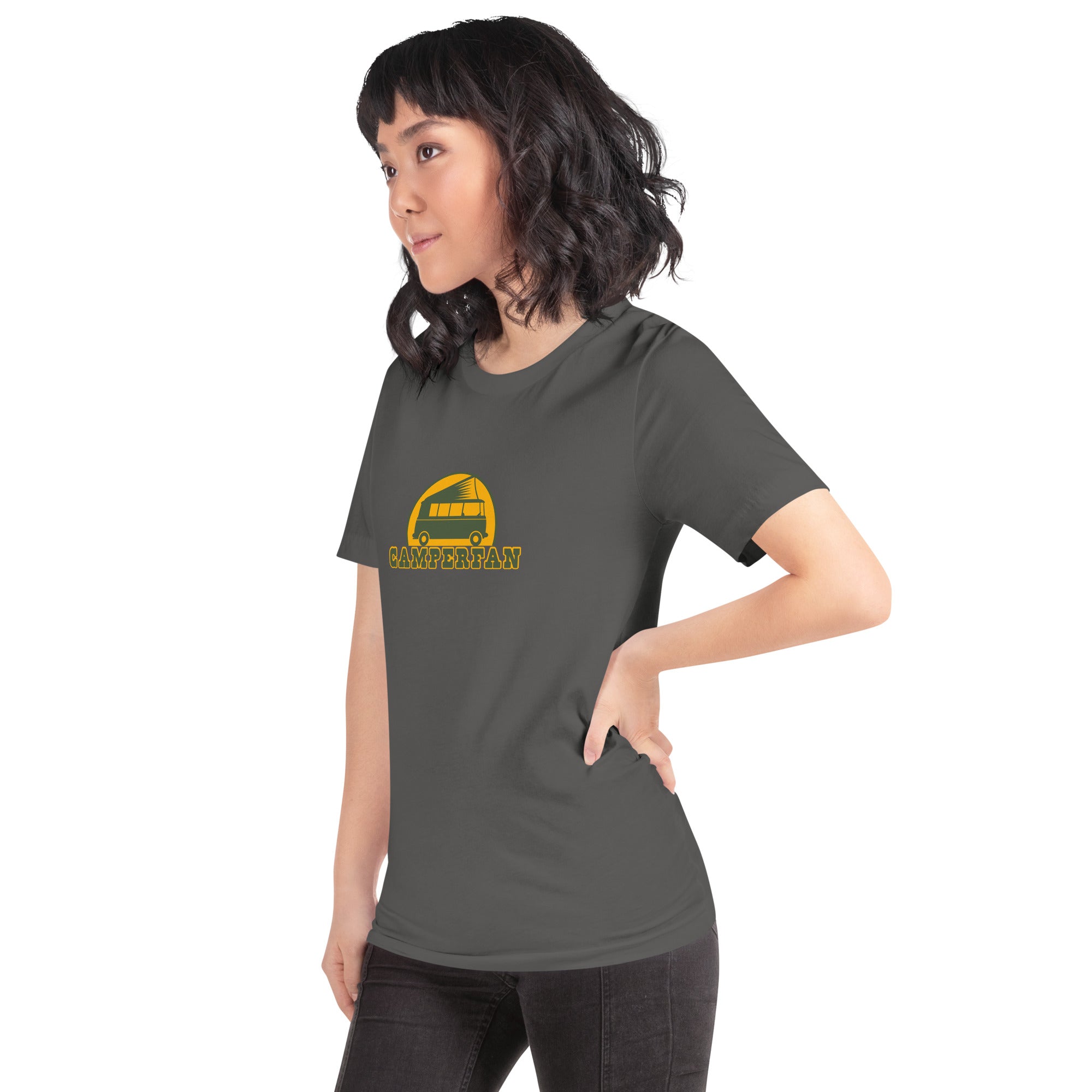 Unisex cotton t-shirt Camperfan on dark colors