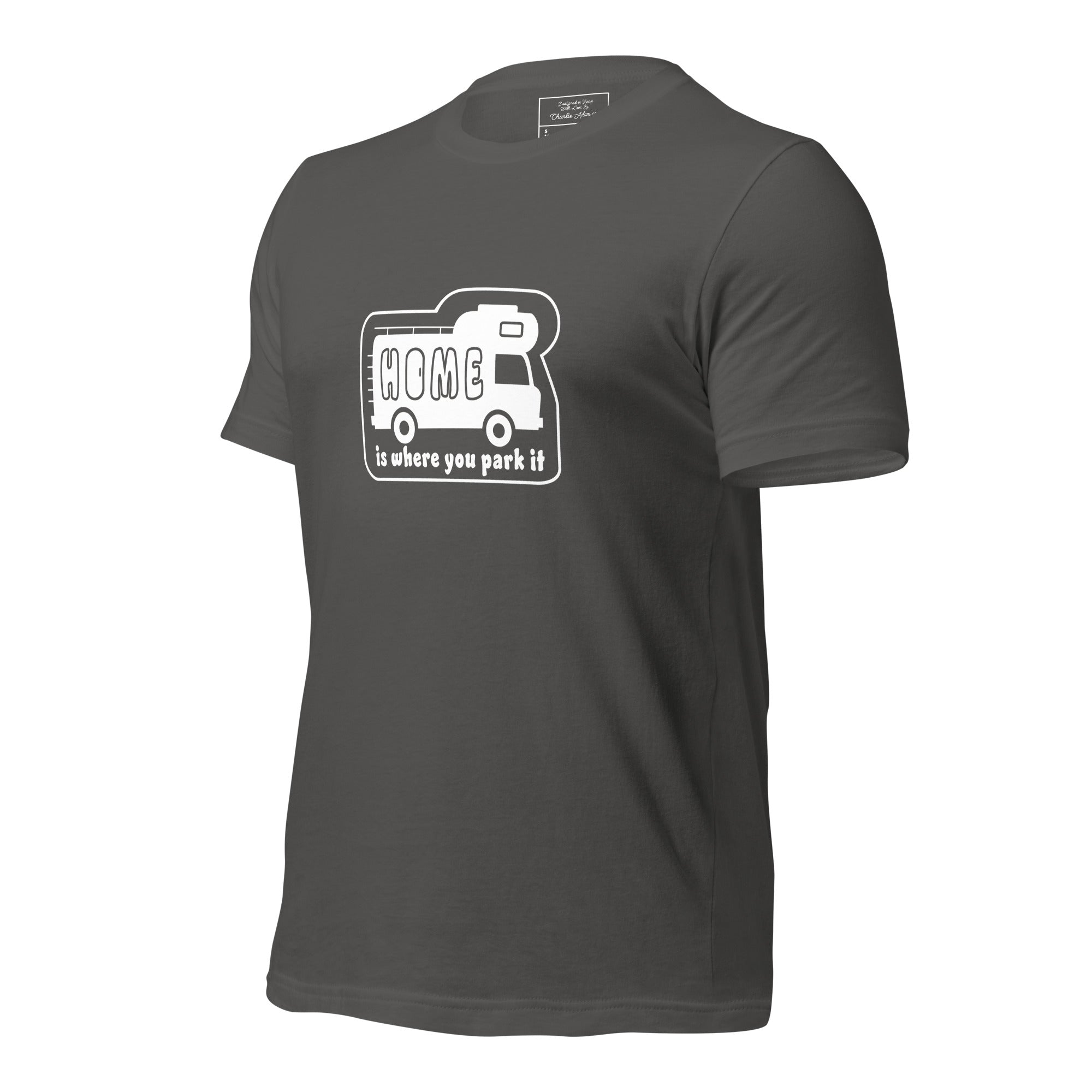 Unisex cotton t-shirt Bold Camper Van on dark colors