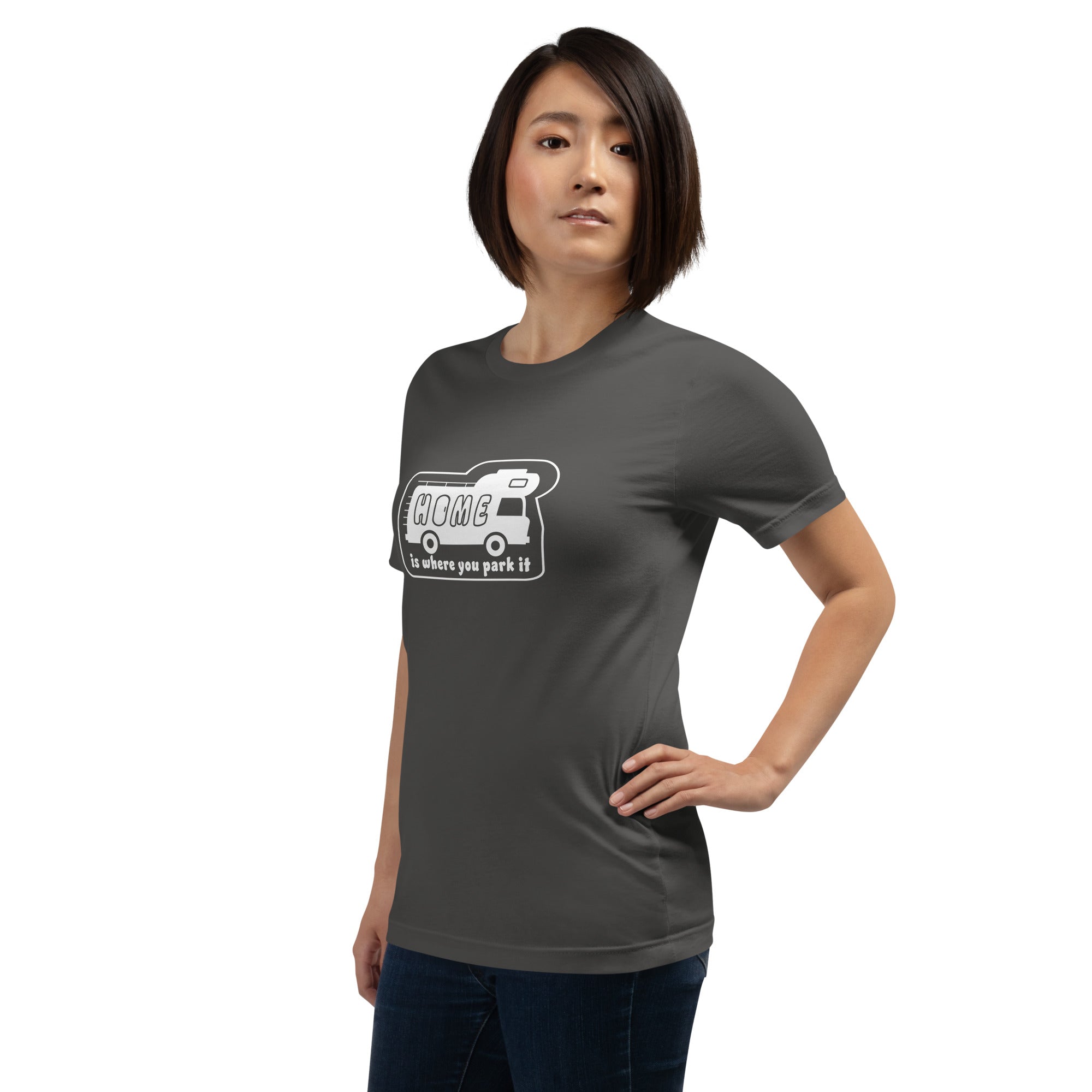 Unisex cotton t-shirt Bold Camper Van on dark colors