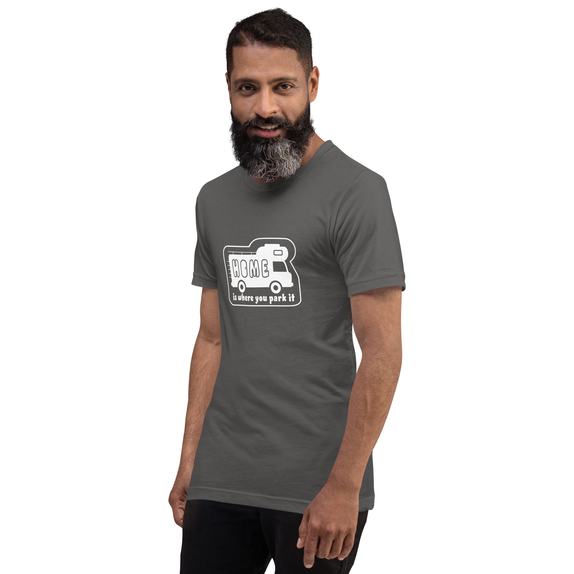 Unisex cotton t-shirt Bold Camper Van on dark colors
