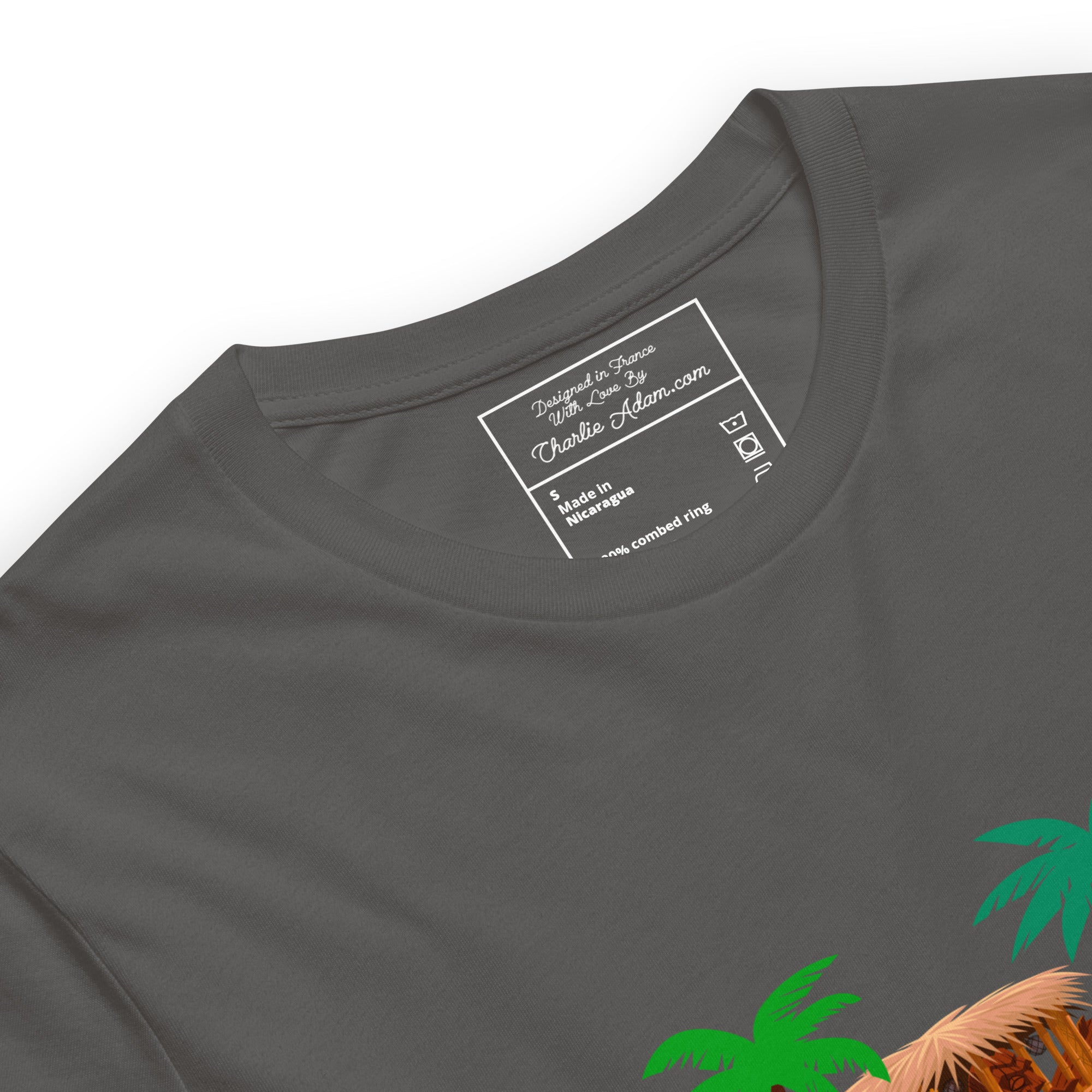 Unisex t-shirt Tiki Kombi on dark colors