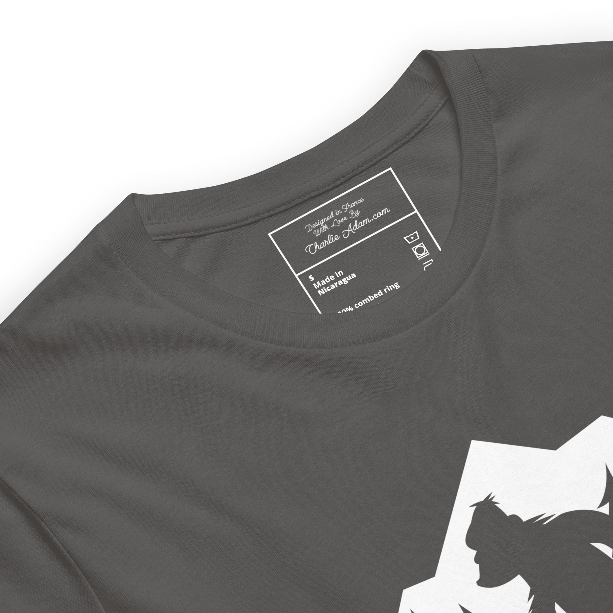 T-shirt en coton unisexe Save the Yetis Plant more Trees sur couleurs foncées