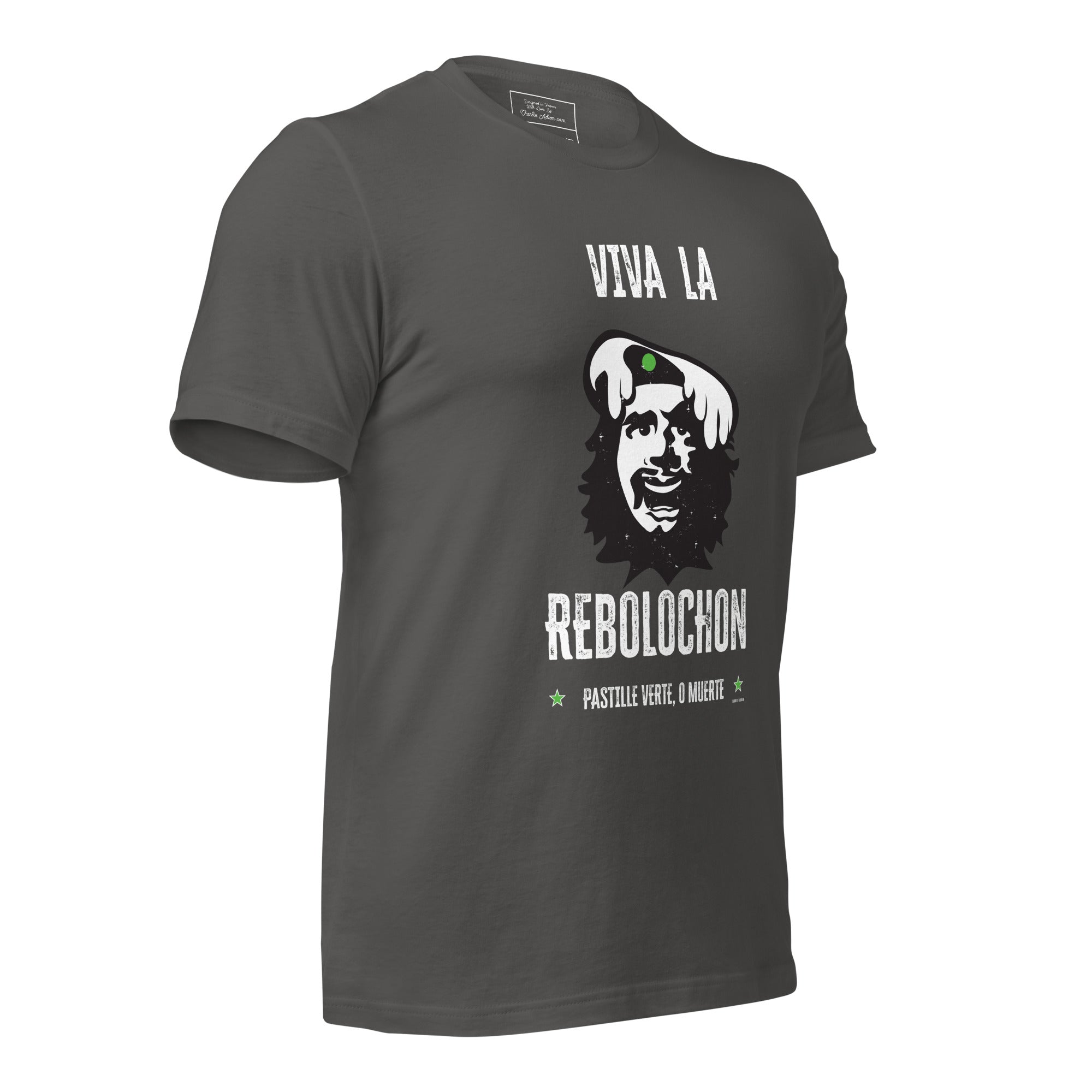 T-shirt en coton unisexe Viva la Rebolochon sur couleurs foncées