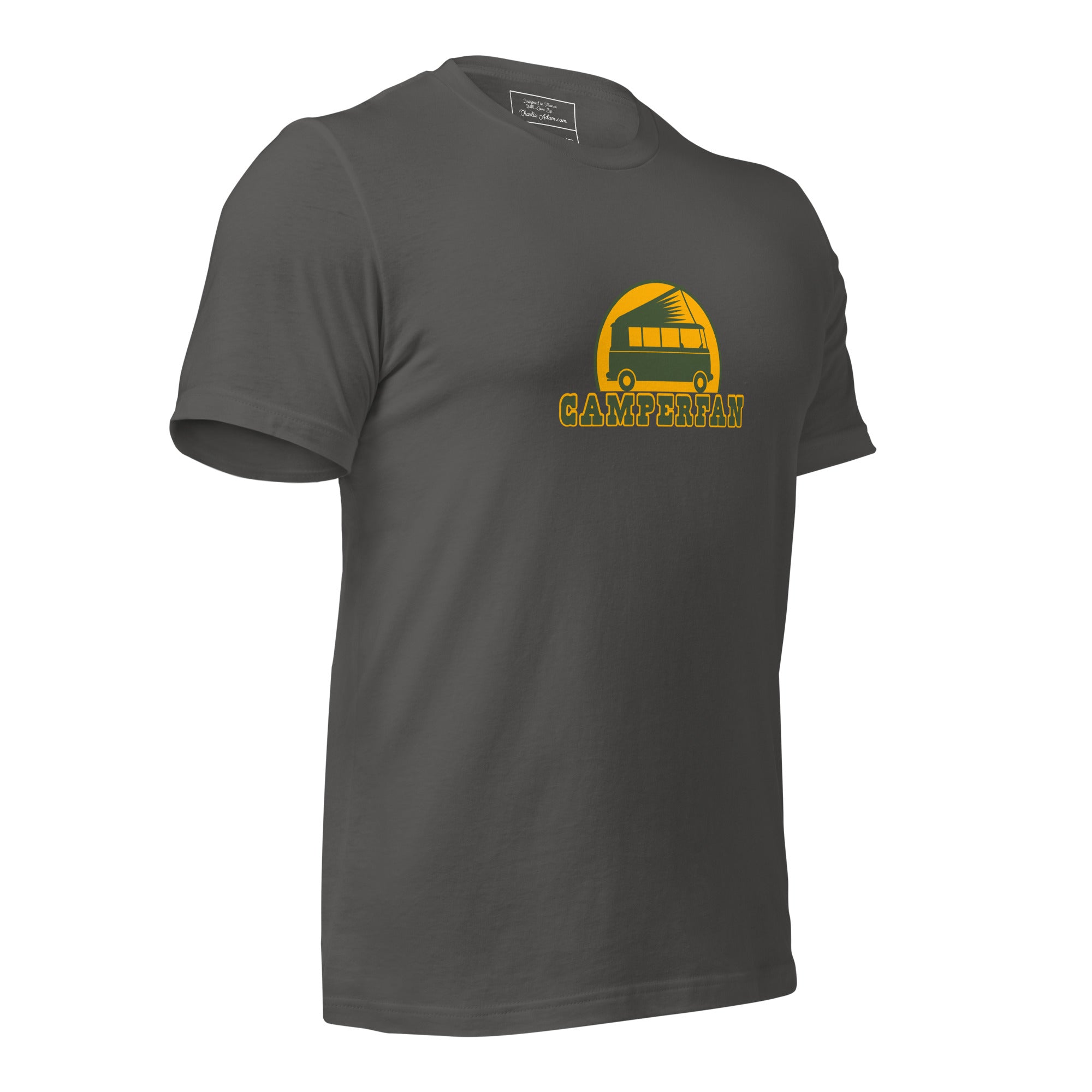 Unisex cotton t-shirt Camperfan on dark colors
