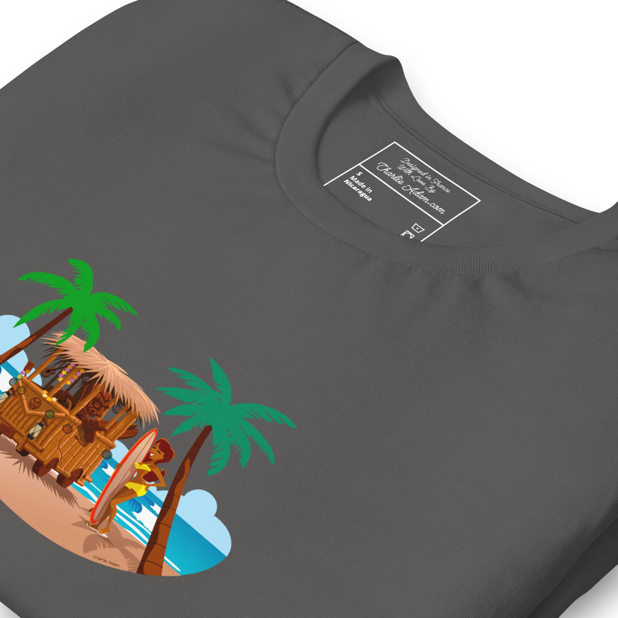 Unisex t-shirt Tiki Kombi on dark colors