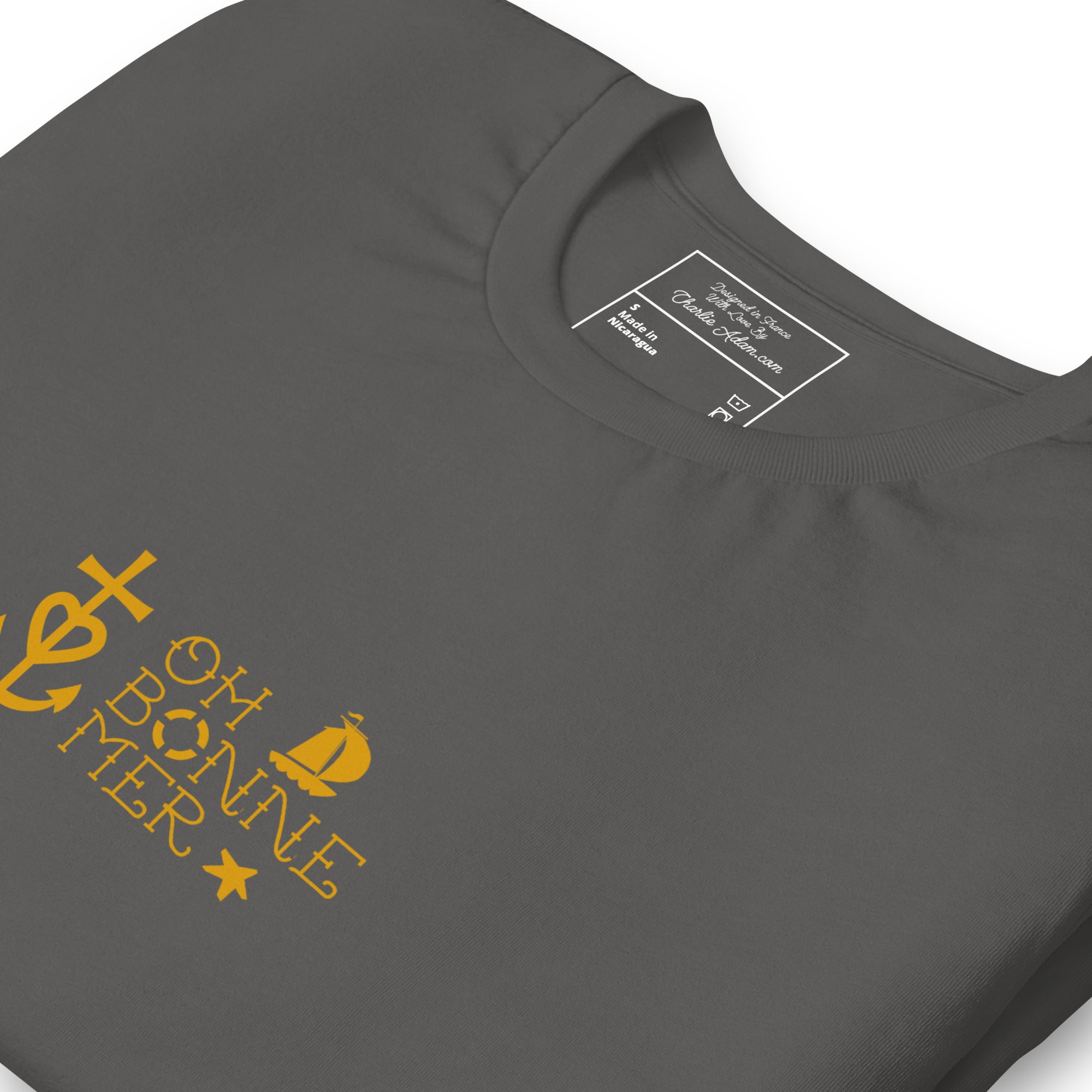 Unisex cotton t-shirt Oh Bonne Mer 2 on dark colors