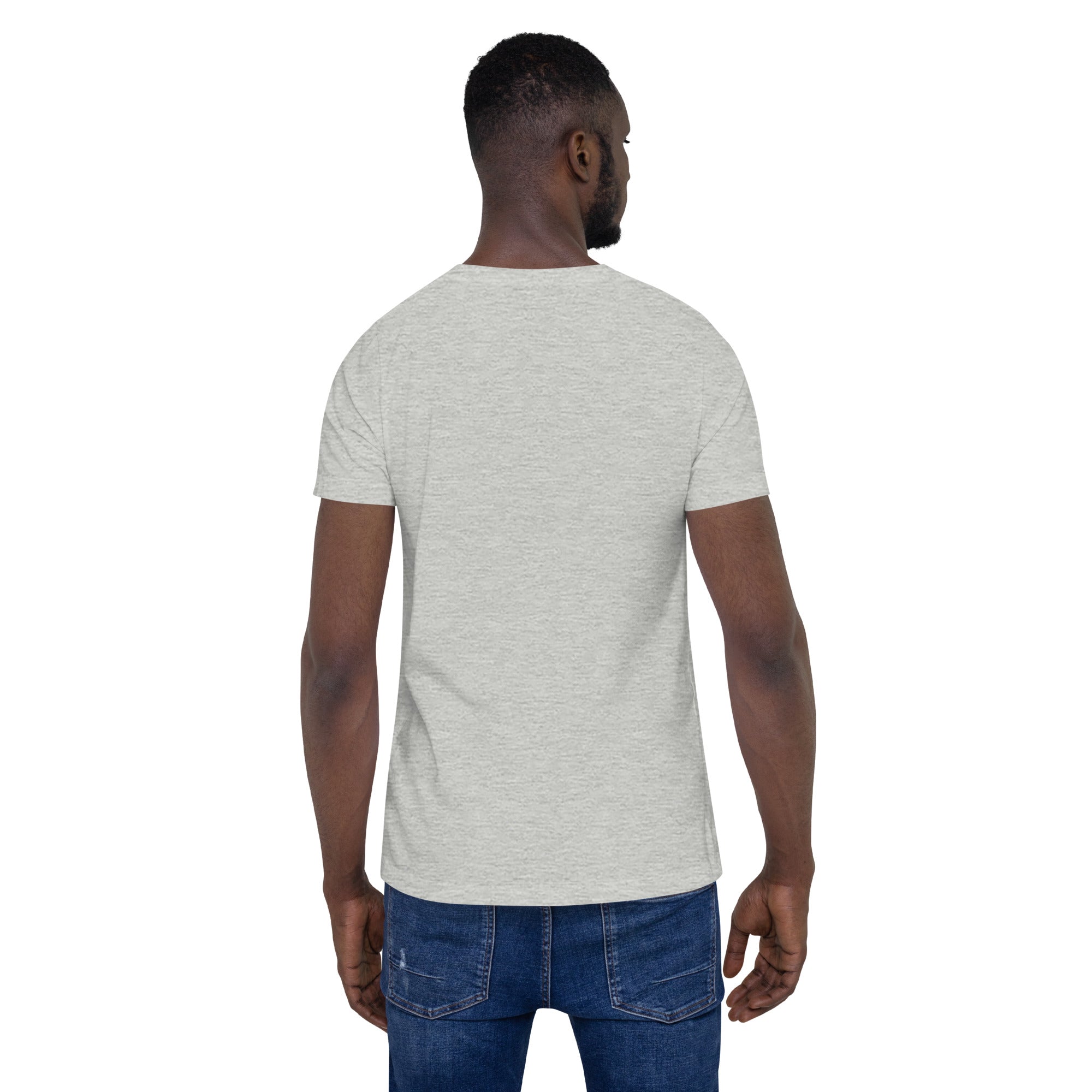 T-shirt en coton unisexe Make Bouillabaisse Not War sur couleurs chinées claires